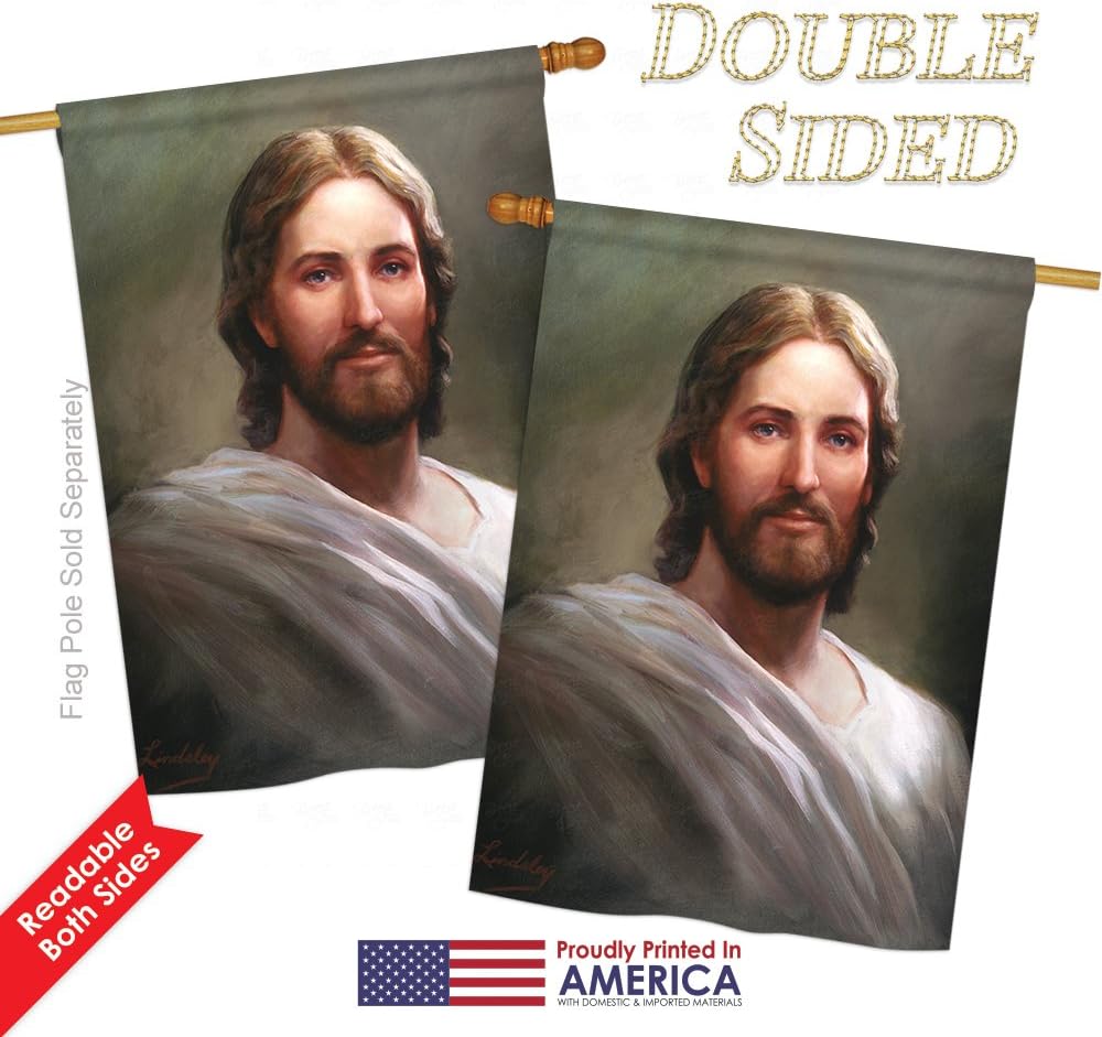 Breeze Decor - Our Savior Inspirational - Everyday Faith & Religious Impressions Decorative Vertical House Flag 28" x 40" Printed in USA