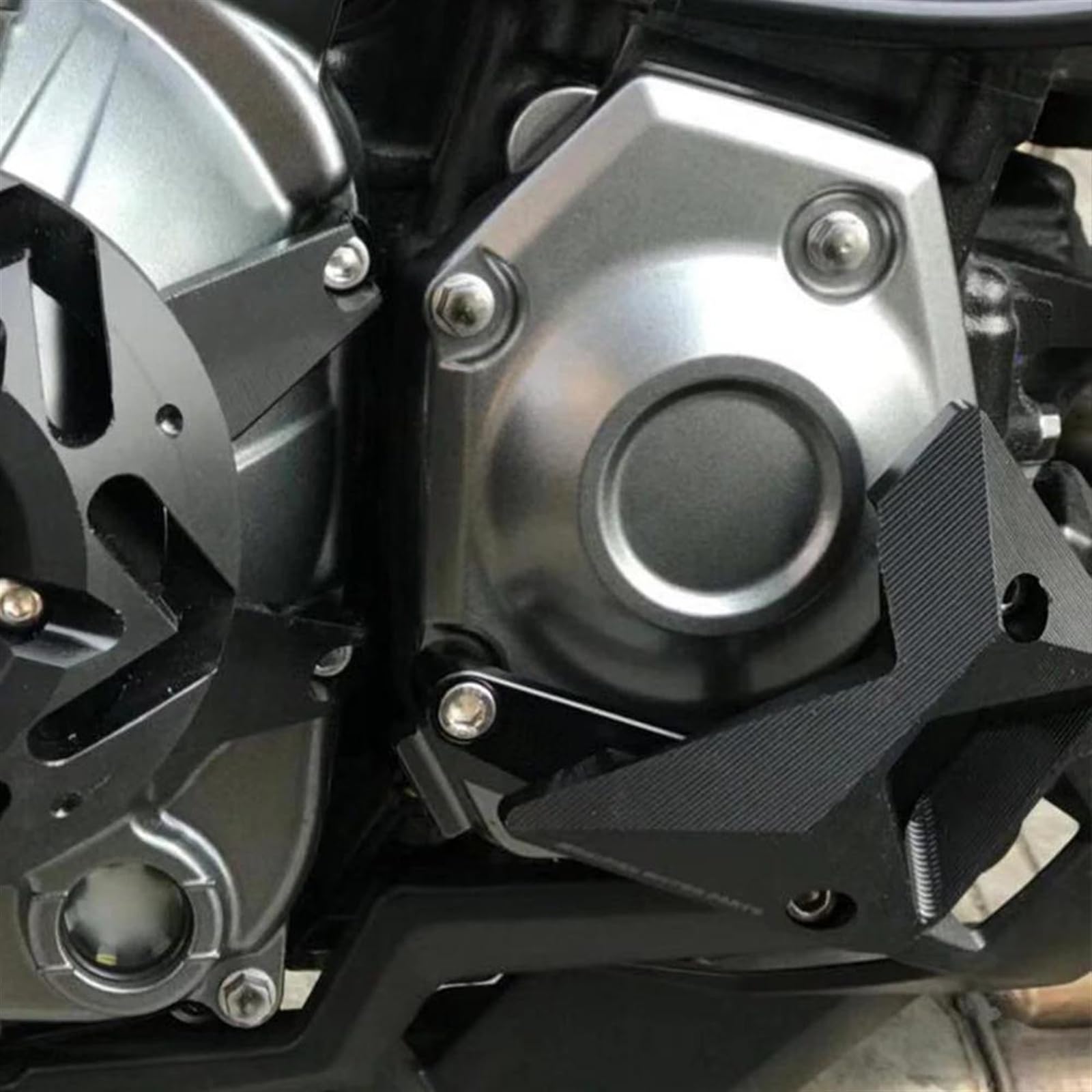 Almohadillas De Tope para Marco De Motocicleta, Dispositivo Protector Deslizante De Caja De Motor, Reemplazo para Z1000 Z900 2017-2024(Black)