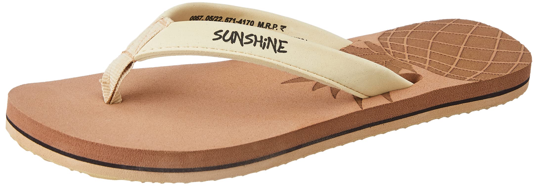 Bata Womens PINEAPPLE Slippers (5714170_BROWN_3 UK) (B09W5YJ9ZF) Amazon Price History, Amazon Price Tracker