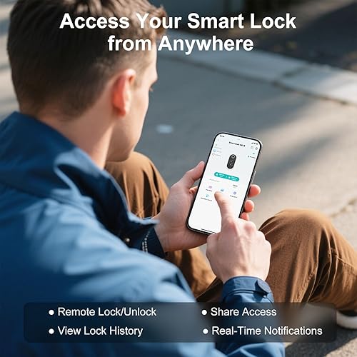 Miniatura 3 de Cerradura de puerta de entrada sin llave WiFi integrada cerrojo de seguridad Hornbill Cerradura inteligente para puerta delantera, cerradura de