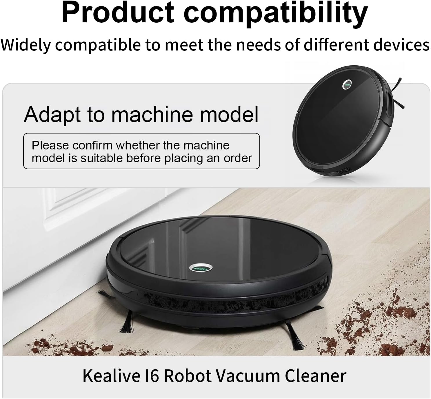 MULS 2600mAh 14.4V Vacuum Battery Replacement for Kealive I6 Robot Vacuum Cleaner with Tools