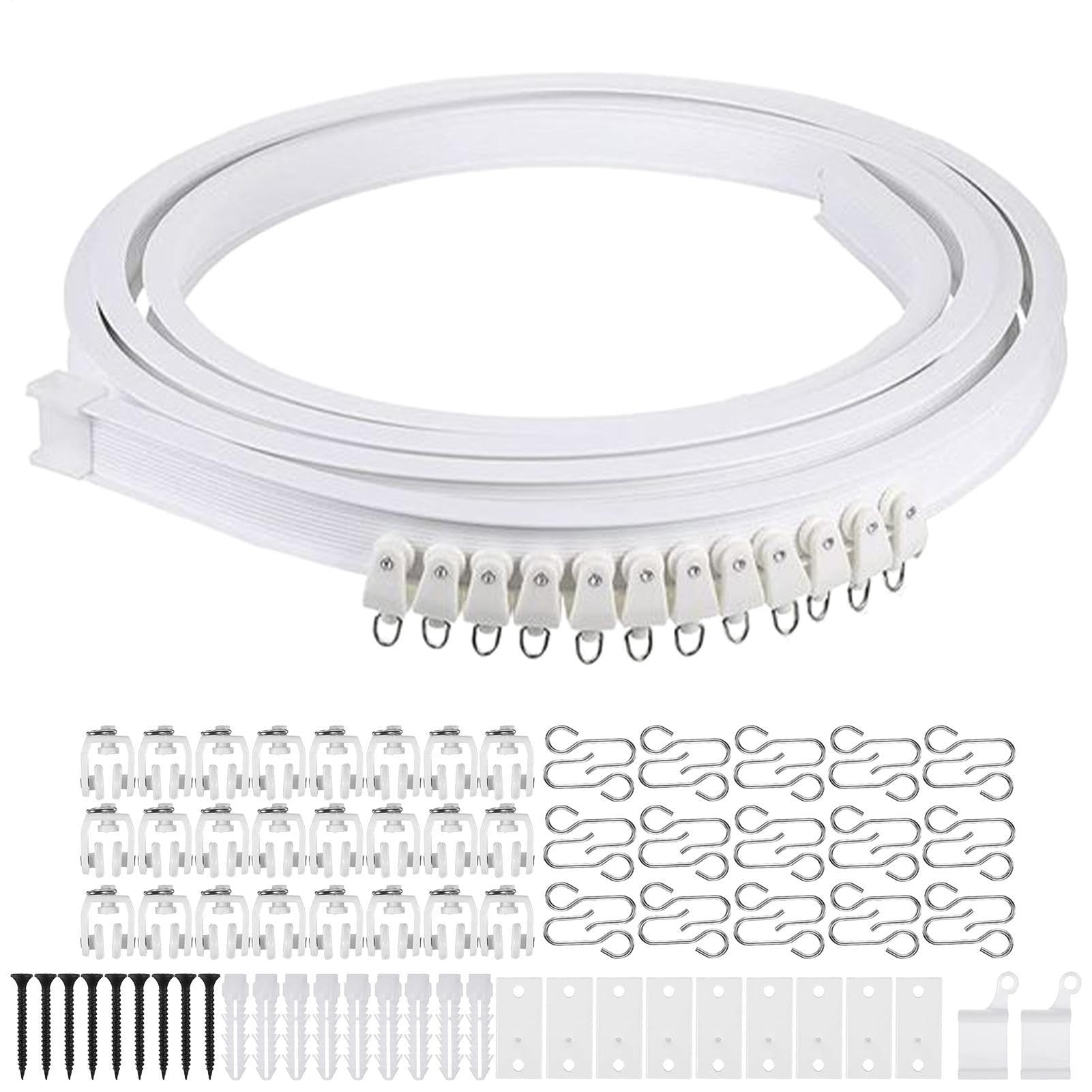 Rail de rideaux de plafond flexible pour douche salle de bain et dortoir