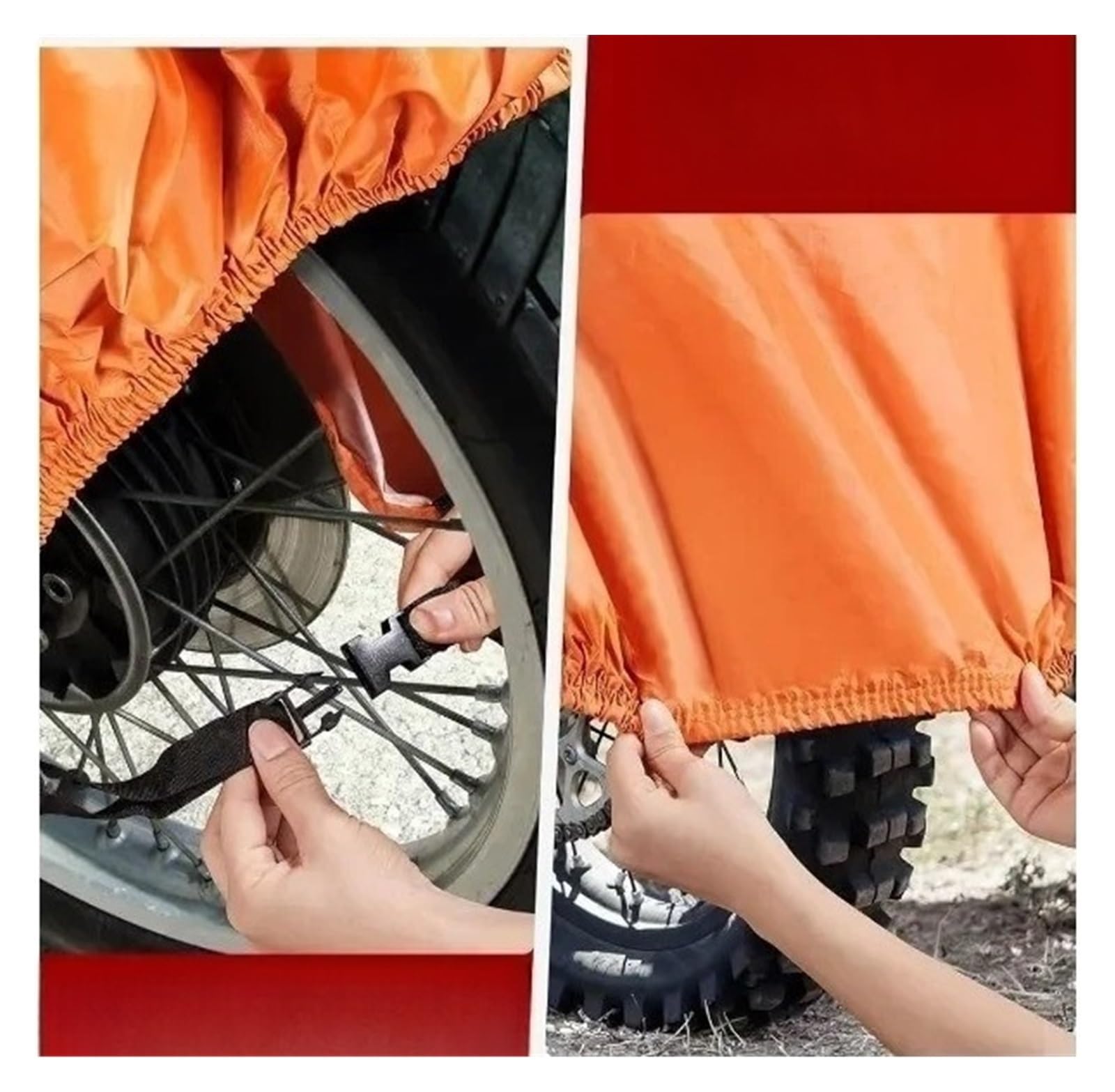 Cubierta para Motocicleta De 105 Pulgadas, Refugio para Scooter Grande Y Pesado para Exteriores, Protección con 4 Tiras Reflectantes, Cubiertas Protectoras Resistente para Motocicleta Funda