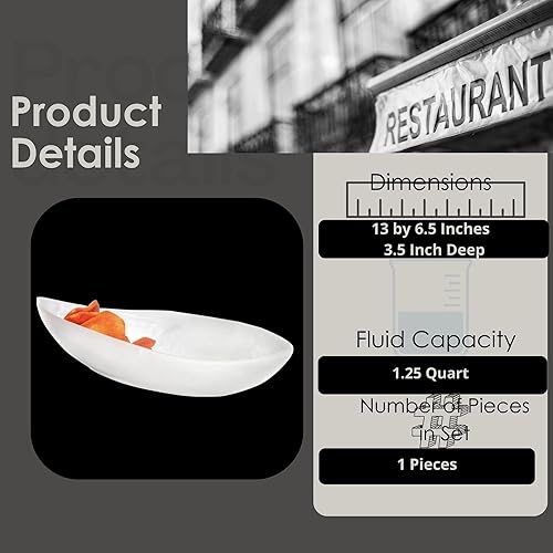 Miniatura 2 de Steelite Kenny Mack Point - Cuenco de resina ovalado, desigual, para presentación de bufé, ensalada y pasta, para uso comercial, restaurante, hotel,