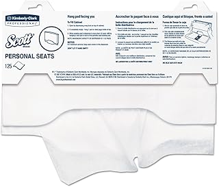 Scott 07410Ct Personal Seats Sanitary Toilet Seat Covers, 15-Inch X 18-Inch, 125/Pack, 3000/Carton