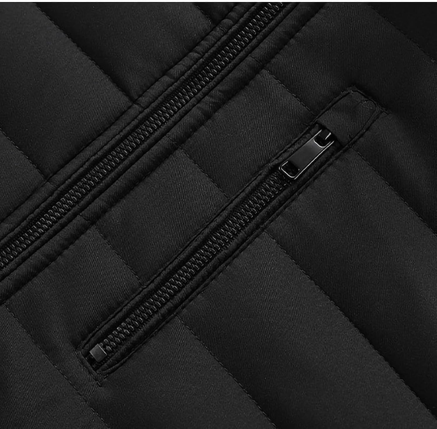 Mens Winter Coats with Hood Sherpa Lined Thermal Jacket Men's Winter Jackets Outerwear Coat with Detachable Hood