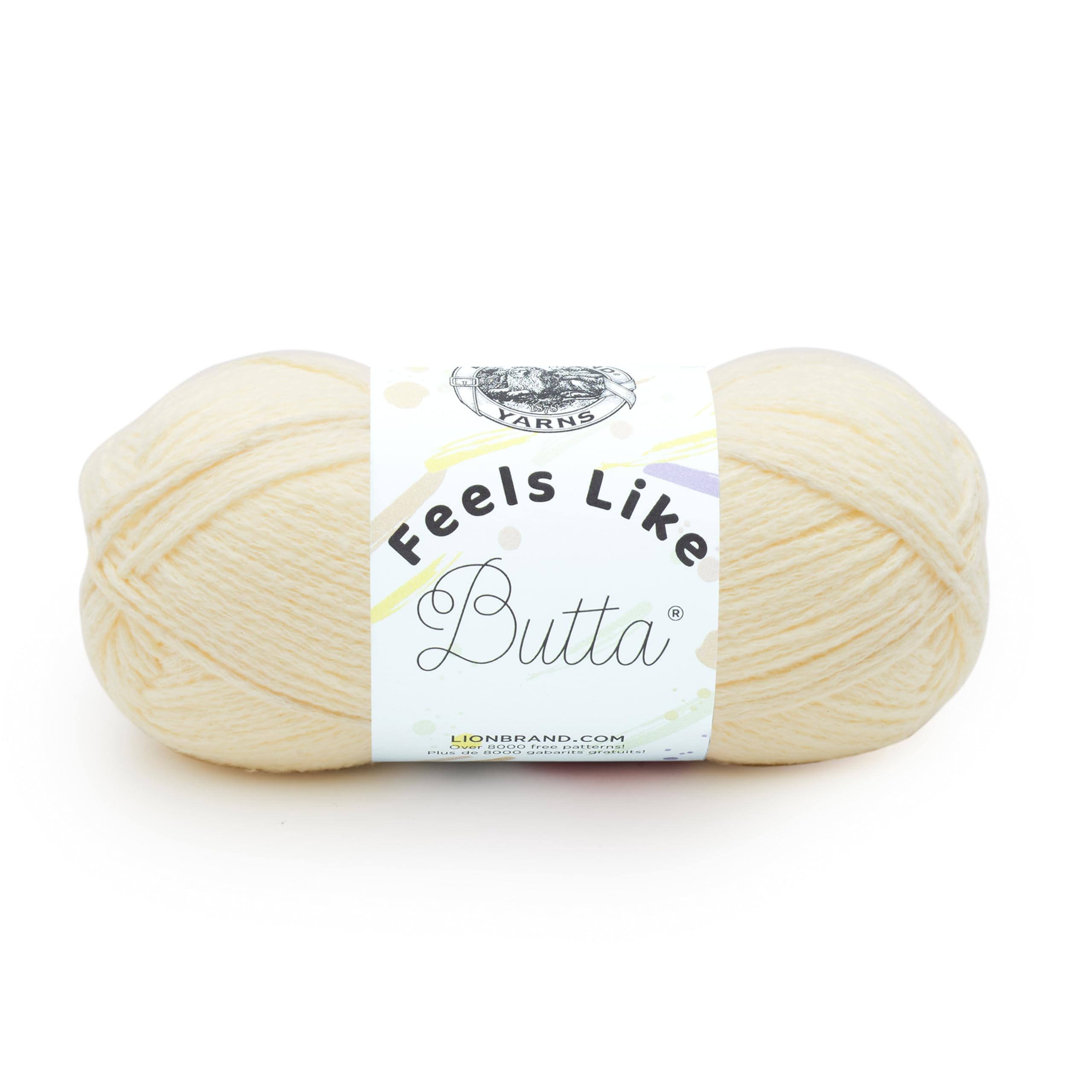 Lion Brand Yarn Feels Like Butta Yarn, Polyester, Lemon, One Size โ image 1