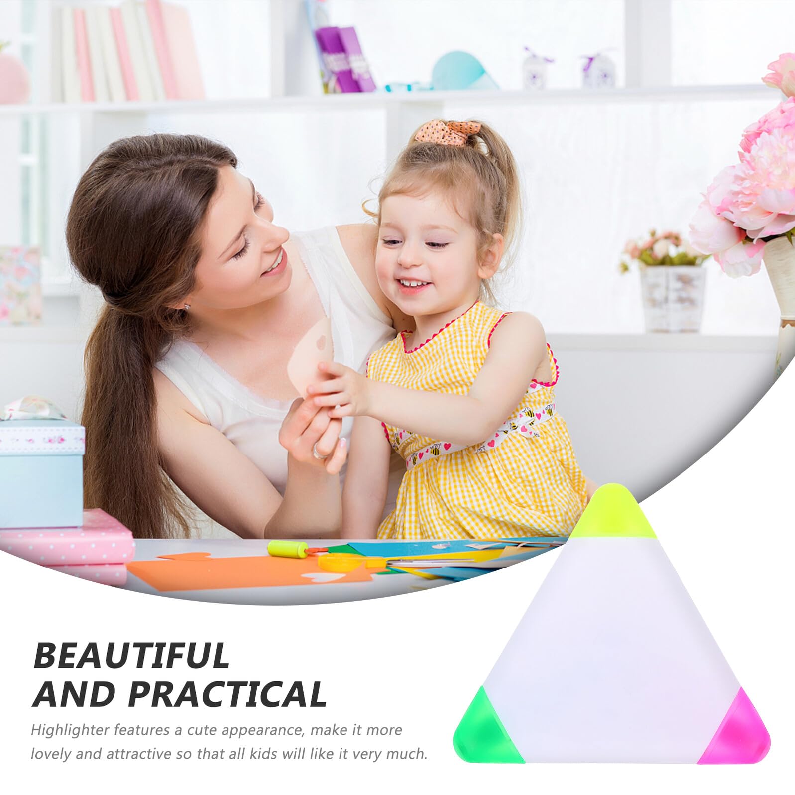 Tofficu 30 Pezzi Evidenziatori Triangolari Ergonomici Penne Fluorescenti Quick Dry per Studio e Ufficio Punta Resistente e Sbavatura per Scuola e Casa