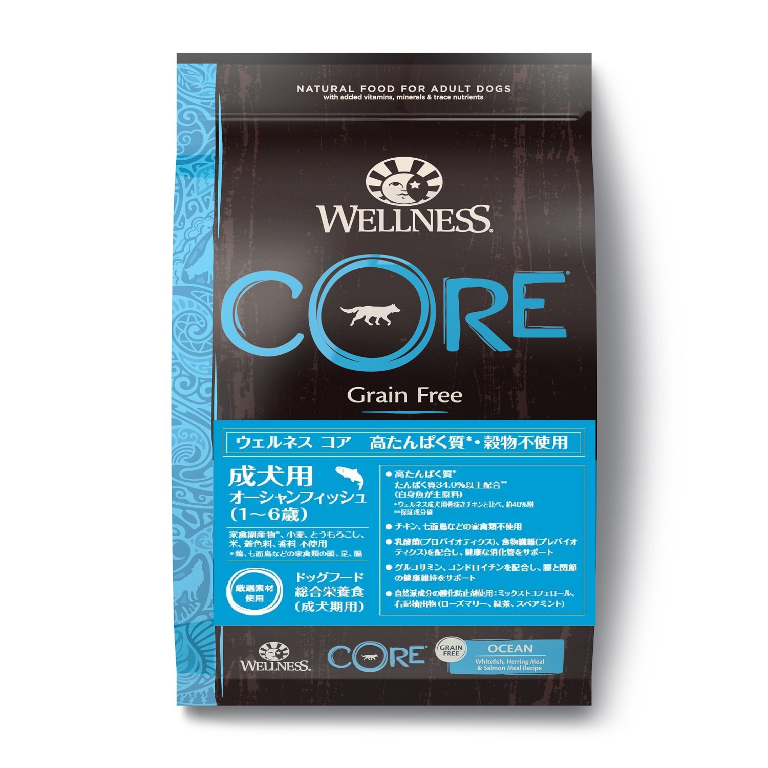 ウェルネスコア 成犬用 オーシャンフィッシュ 白身魚5.4kg×2個 ウェルネスコア(高たんぱく質・穀物不使用) 成犬用(1～6歳