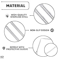 Vista 3 de 4 herramientas de aguja de cerámica – Herramientas de aguja de 6.3 pulgadas para arcilla, puntas de acero inoxidable duraderas, agarre