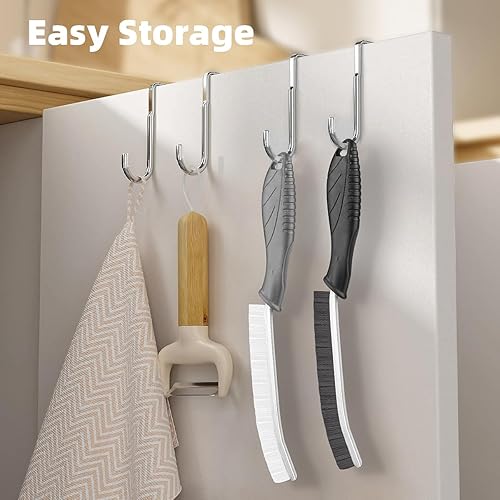 Miniatura 4 de SXhyf Cepillo de limpieza de hendiduras de cerdas duras, cepillo multifuncional para limpieza de huecos, herramientas de limpieza para uso