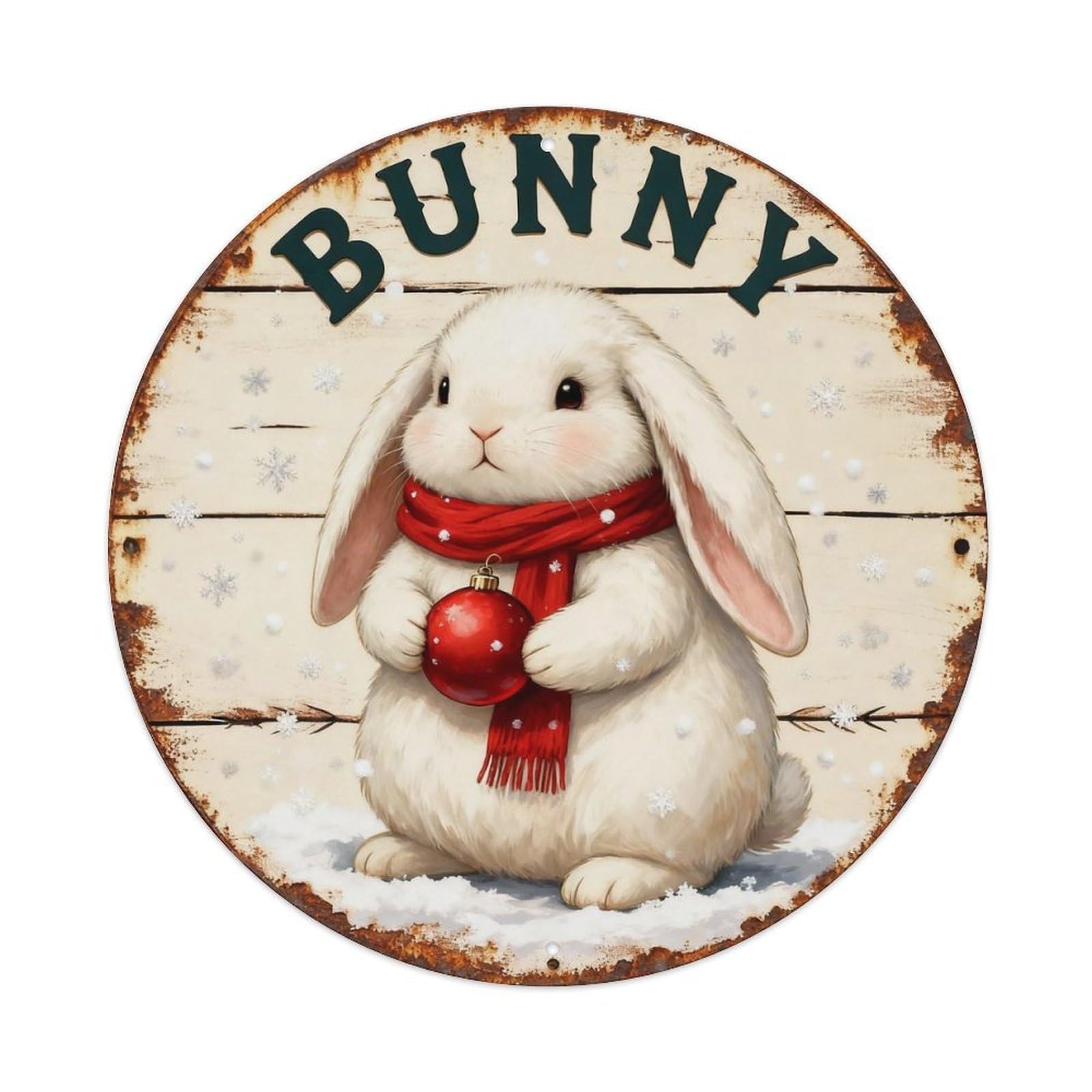 Bunny Sign Metal Tin Sign Plaque