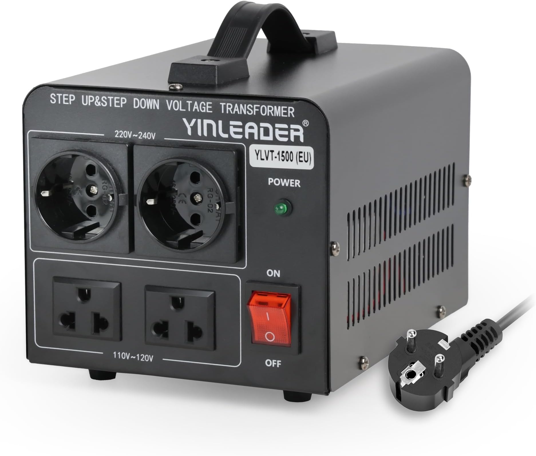 Transformateur Krieger ULT150 150W - Convertisseur 120/230V, Prise US, Alu, Neuf Sous Boîte