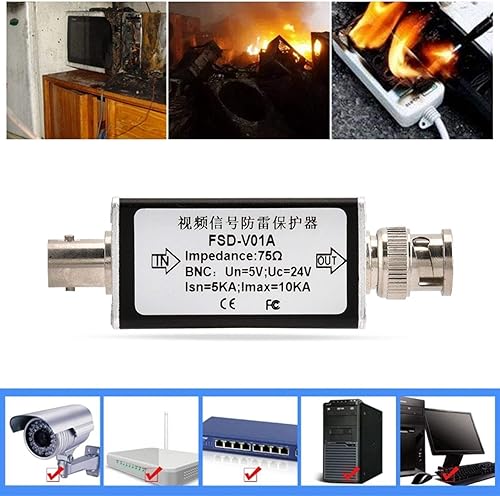 Miniatura 4 de Protector de sobretensiones para cámara CCTV Video BNC, dispositivo de protección contra sobretensiones 24 V