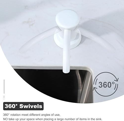 Vista 43 de GAGALIFE - Dispensador de jabón integrado para fregadero de cocina, bomba de plástico ABS de, botella de jabón de tereftalato de polietileno Níquel