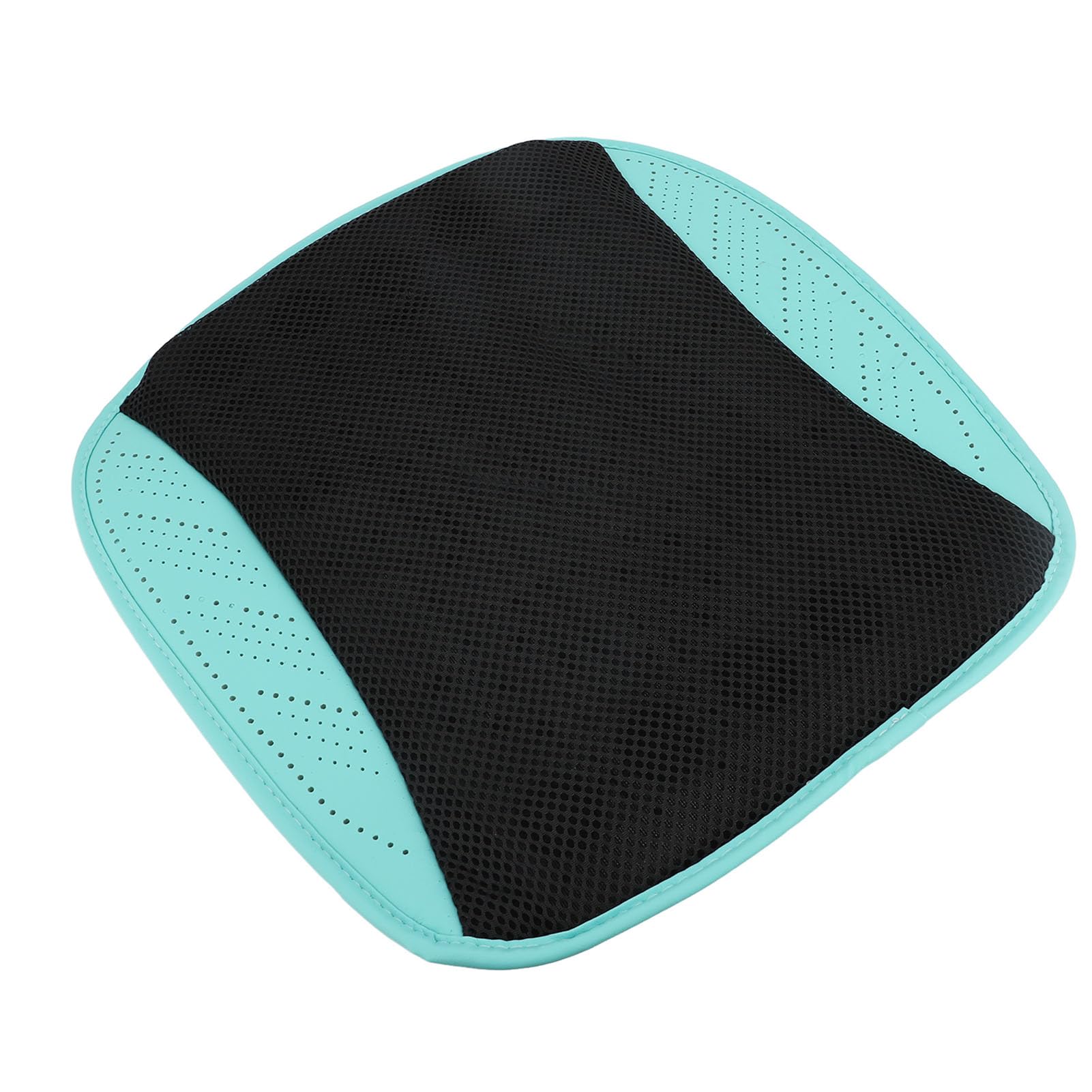 Domary Cojín de Asiento con Refrigeración por USB, Cojín Antideslizante Inteligente de Malla Seda Hielo con 8 Ventiladores para el Hogar, el Coche, la Oficina Velocidades (Cian Negro)