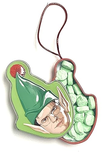 Retail Sales Solutions The Office Holiday Christmas is Cancelled - Dos (2) adornos coleccionables/adornos de Santa Michael y Elf Dwight rellenos de