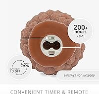 Vista 20 de Luminara Pinecone - Velas sin llama, con acabado marrón tiza, figuras de cono de pino, velas LED sin perfume, funcionan con pilas, con temporizador