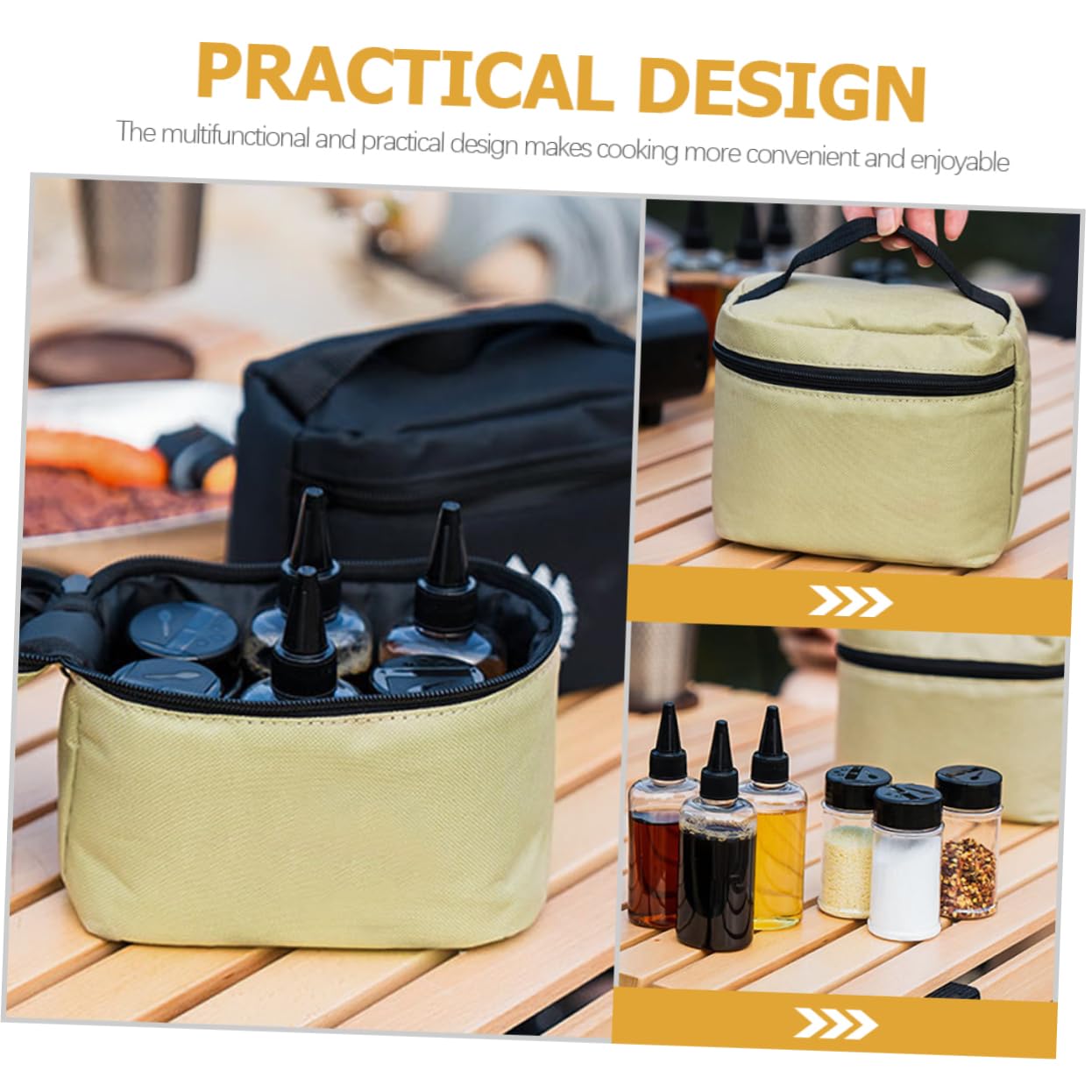 MAGICLULU 2 Juegos De Botellas De Condimentos Bolsa De Almacenamiento Frascos De Pimienta Frascos De Especias Portátiles Para Exprimir Dispensador De Aire Acondicionado Portátil
