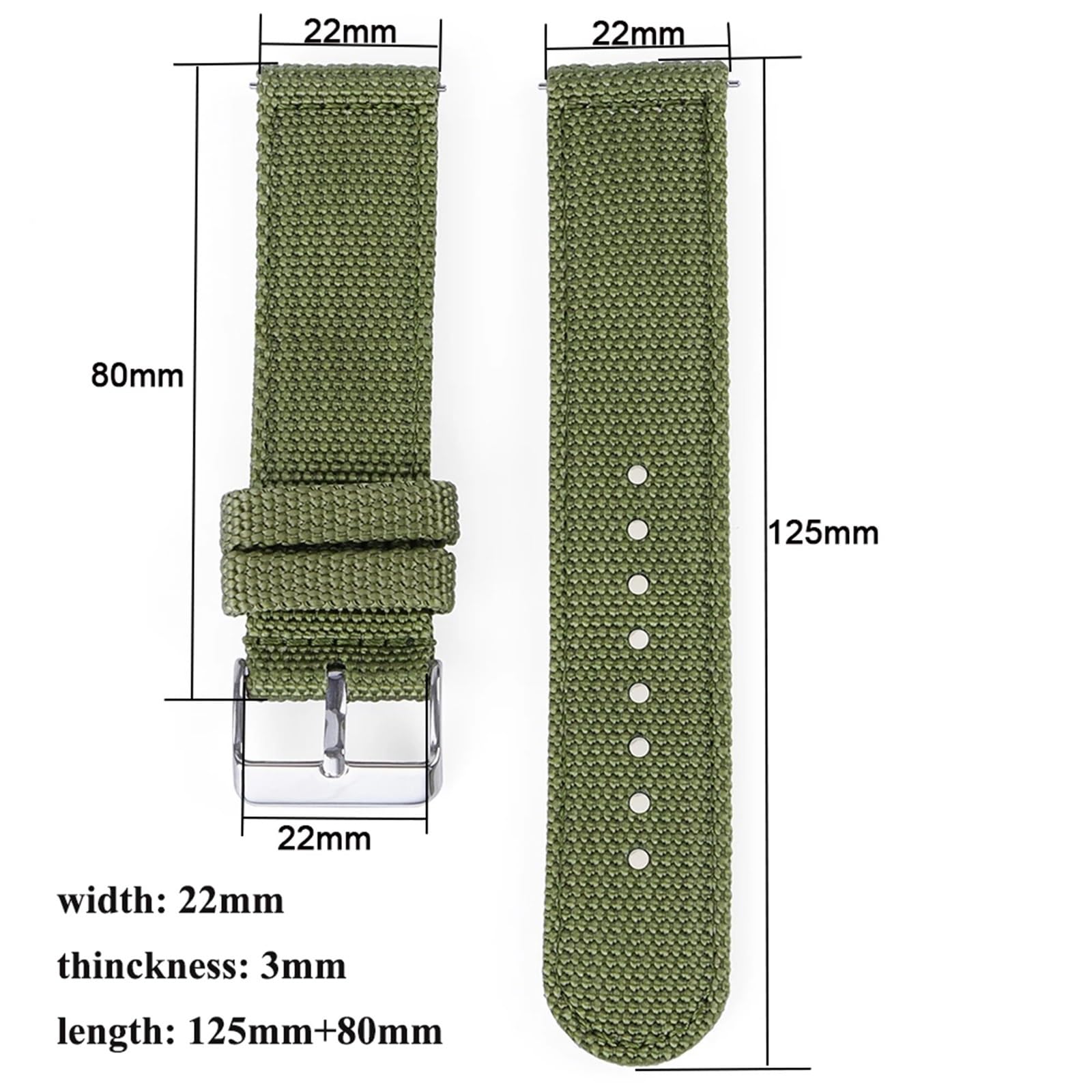 HABITZ 18mm 20mm 22mm 24mm Nylon Canvas Watch Band Woven Soft Belt Bracelet Universel Compatible WithMen Women Sport Quick Release Wrist Band (Color : Black-Rose Gold, Size : 20mm)