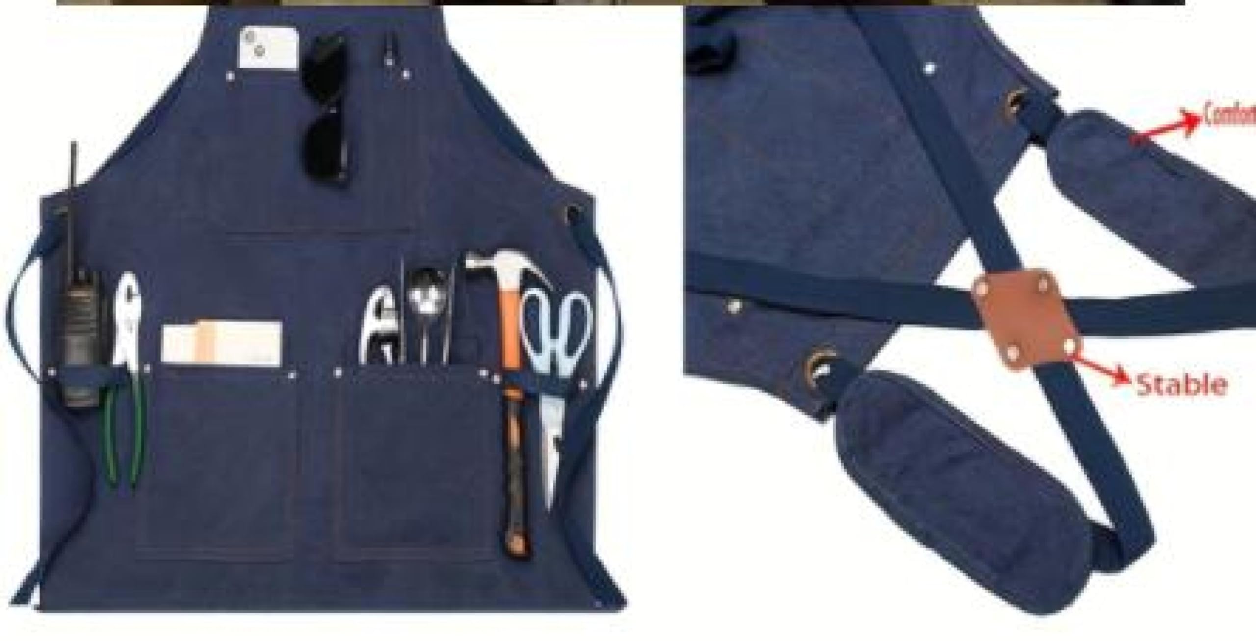 Delantal Cocina Baberos Delantal Impermeable De Lona De Algodón Grueso Tienda De Catering Cocina Hogar Jardinería Delantal De Cintura Comercial