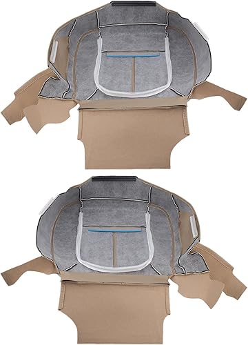 Miniatura 7 de AUTOKAY Funda de asiento perforada para conductor y pasajero para Ford F150 F250 Lariat 2011-2016 - Bronceado