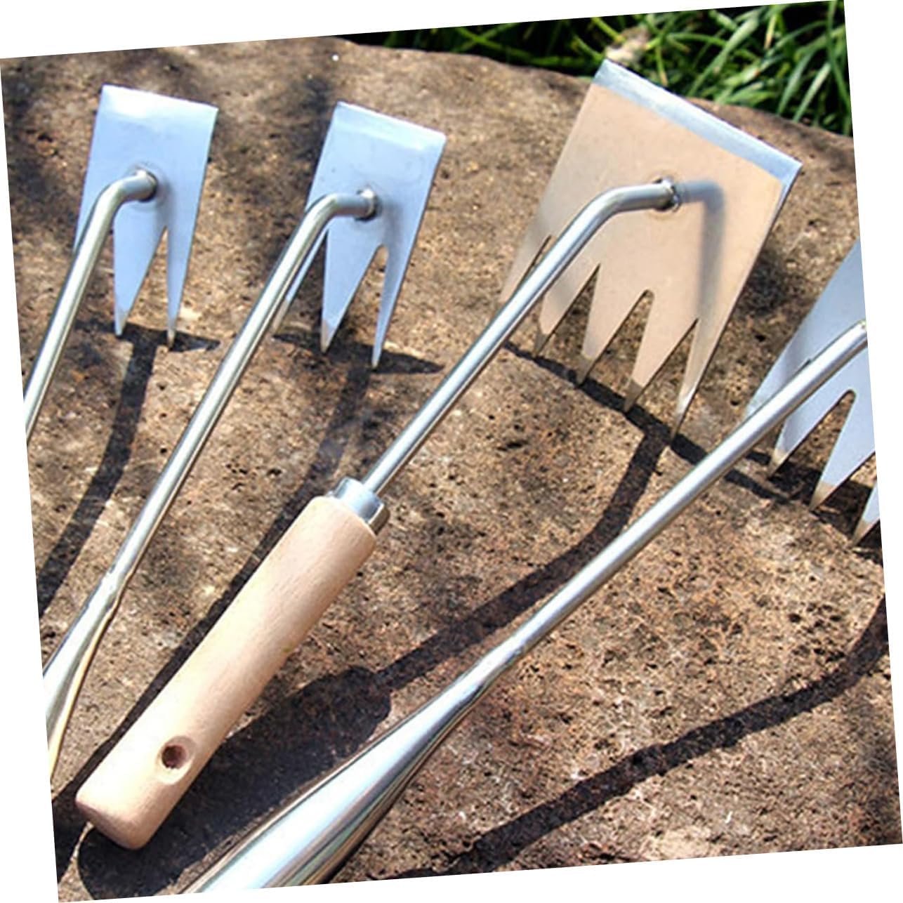VICASKY 4pcs Weeder Tool for Gardening Multi-Function Puller Handle for Removing Grass and Moss Gardens and Lawns