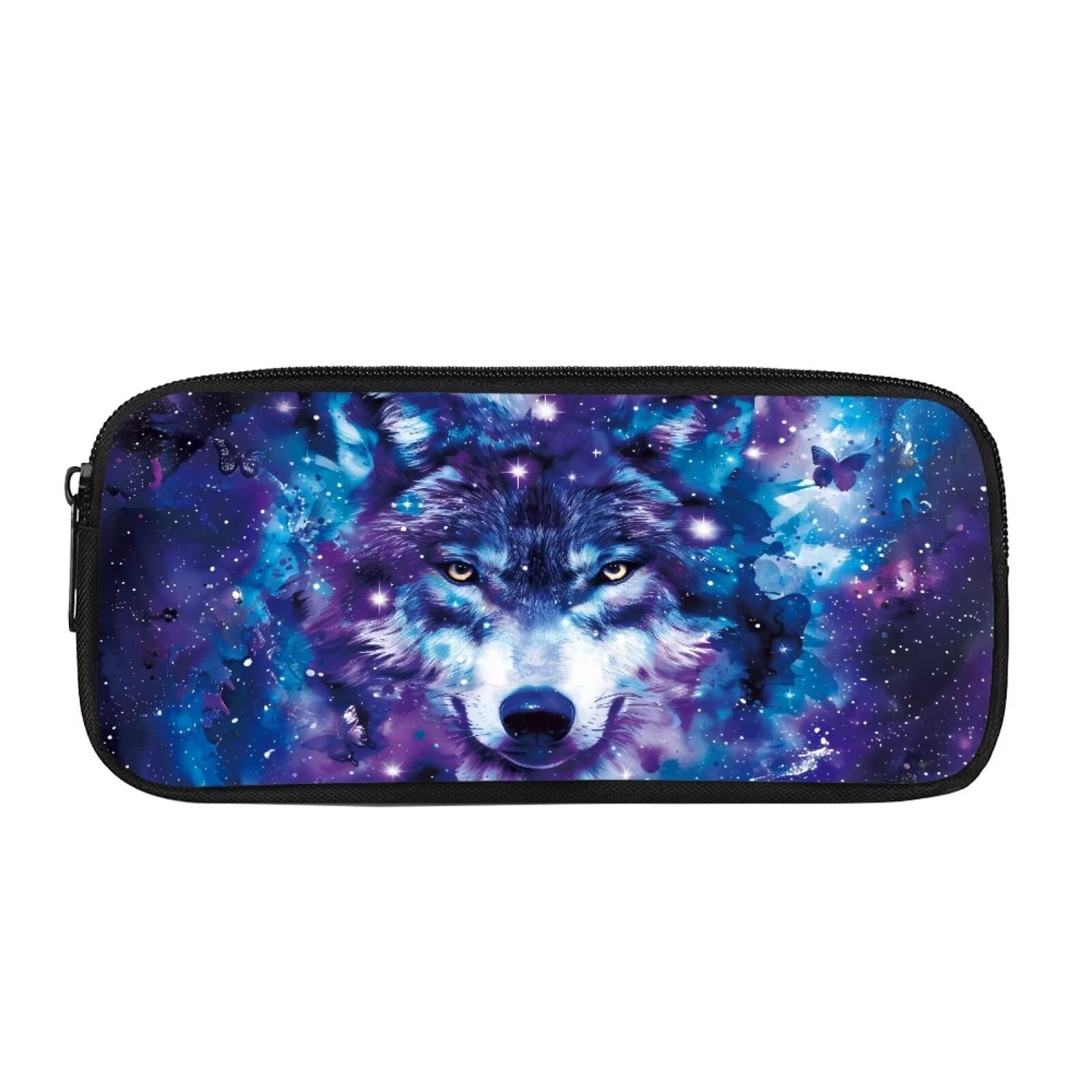 Belidome Galaxy Wolf Pencil Case for Girls Boys Pen Pouch Holder Lightweight Portable โ image 1