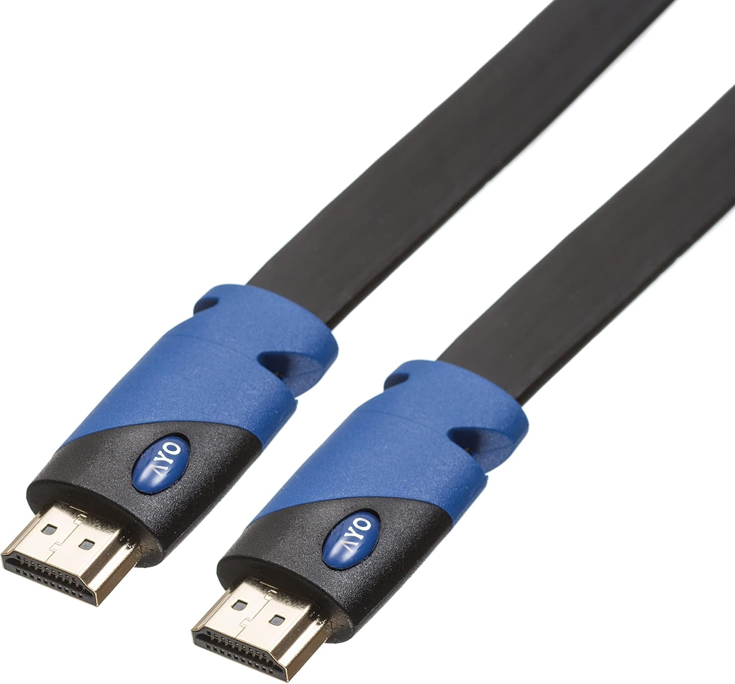 FLAT HDMI Cable- 50 FT - 2 PK,High Speed HDMI Cable (15m) Flat Wire-CL3 Rated Supports 4K,Ultra HD,3D,2160p,1080p,Ethernet & Audio Return (Latest HDMI 2.0b Standard) HDCP 2.2 Compliant,Bonus CABLE Tie