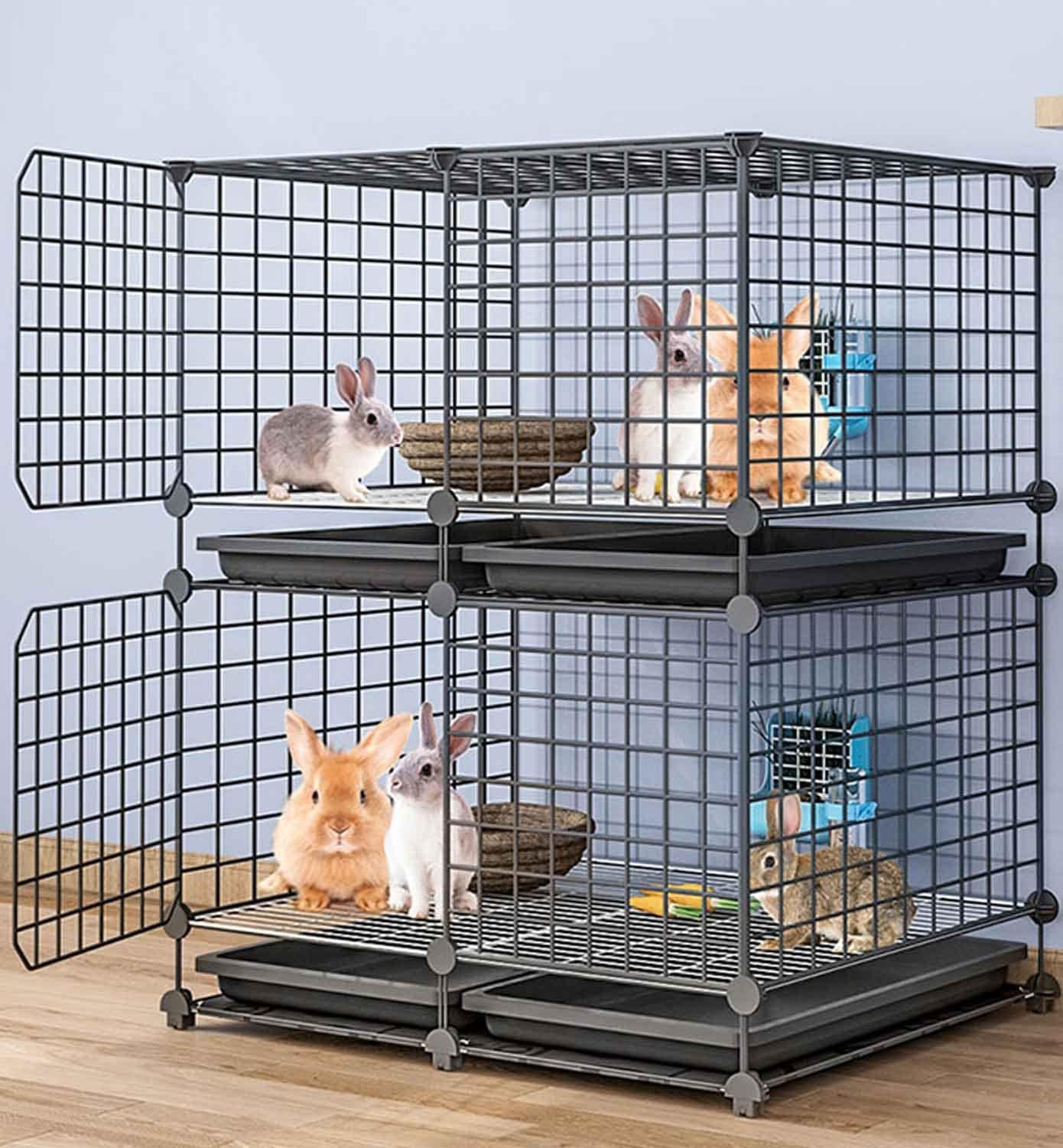 Torzk Indoor Rabbit Cages Large Cheap, Rabbit Hutch Bunny Cage Indoor and Outdoor