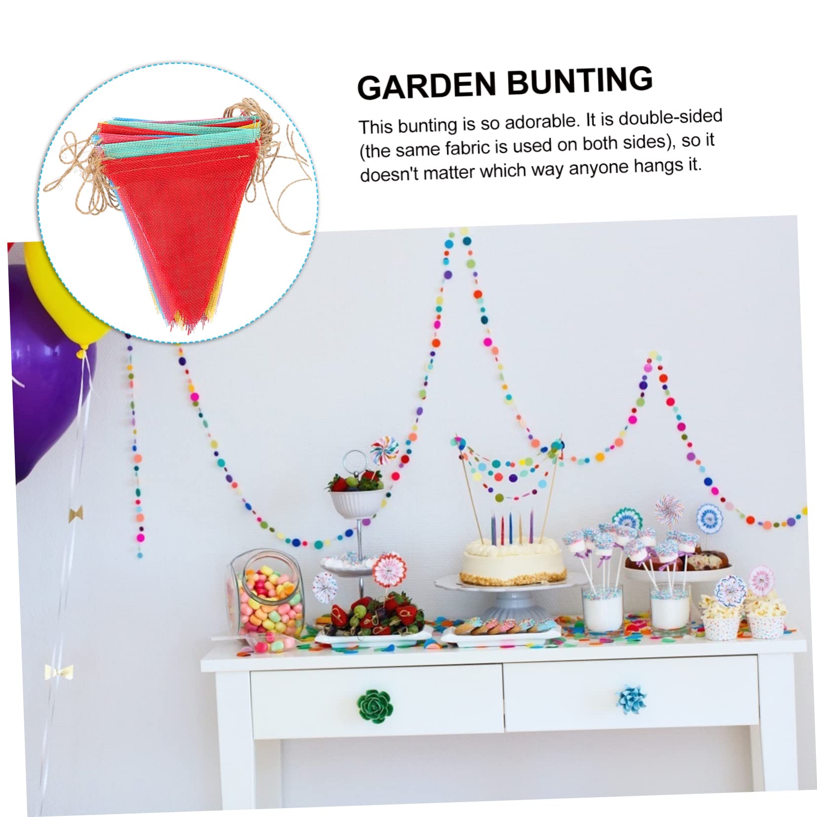 Alipis 4paquetes Banderines Triangulares De Tela Para Bodas y Decoración Reutilizable De Guirnalda De Tela Chic Para Celebraciones