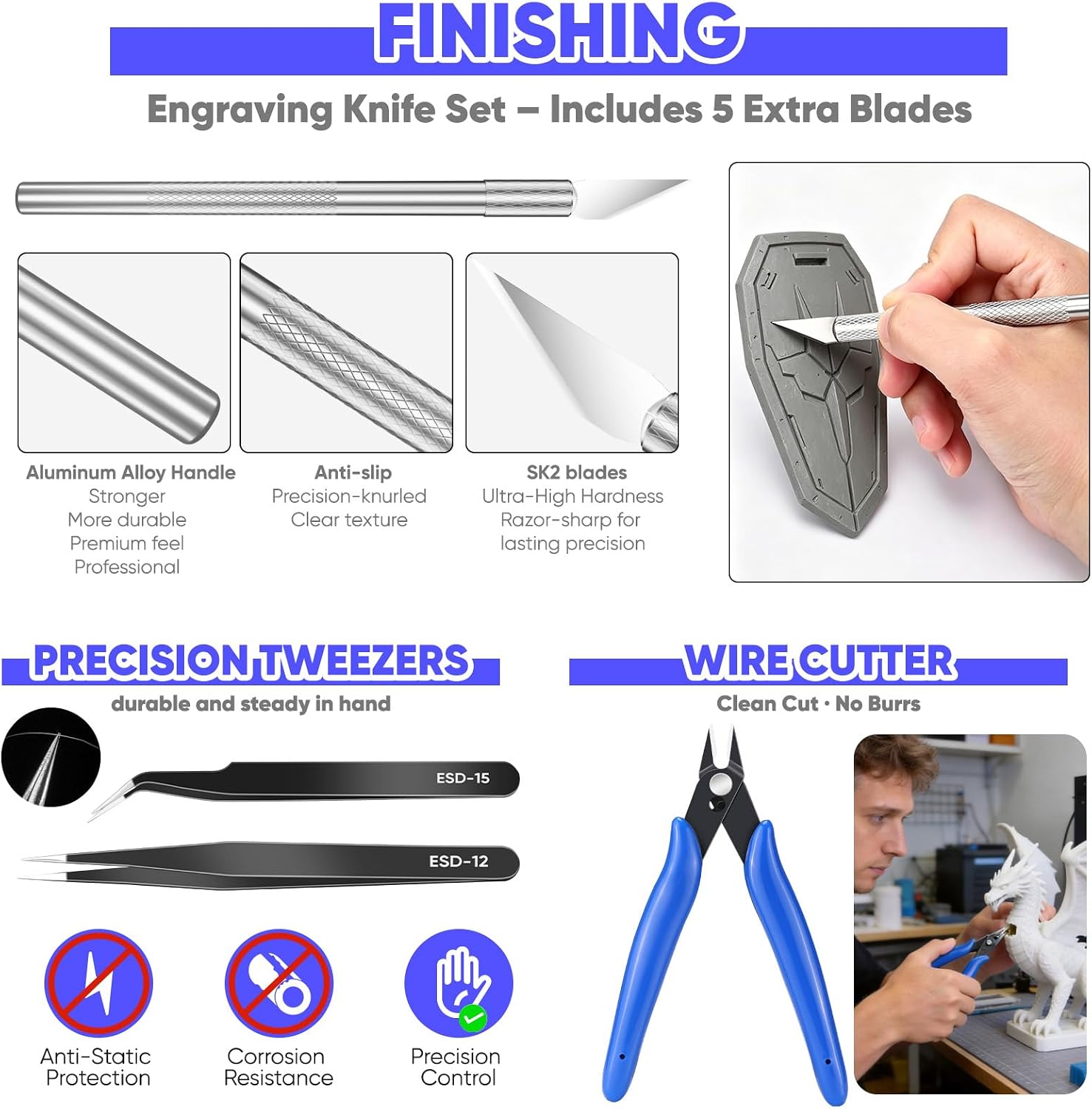 40 Pcs 3D Printer Tools Kit 3D Printer Accessories for All FDM/SLA Printers image 2