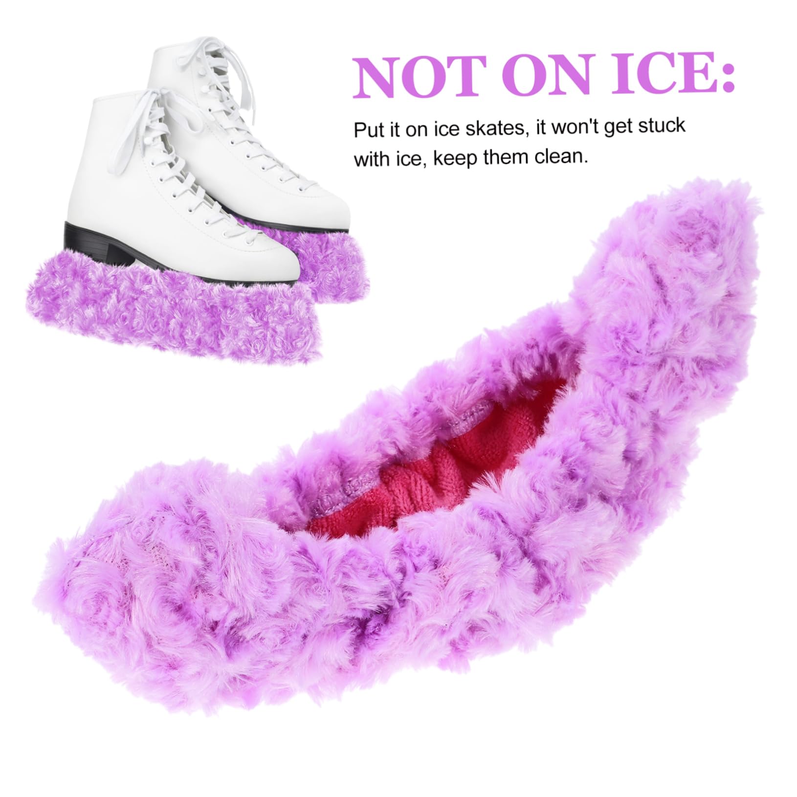 VICASKY 1Pair Decorative Skate Guards Durable Ice Skate Blade Covers for Figure Skates Hockey Skates Reusable Protectors for Preventing Damage Extending Sharpness Fits