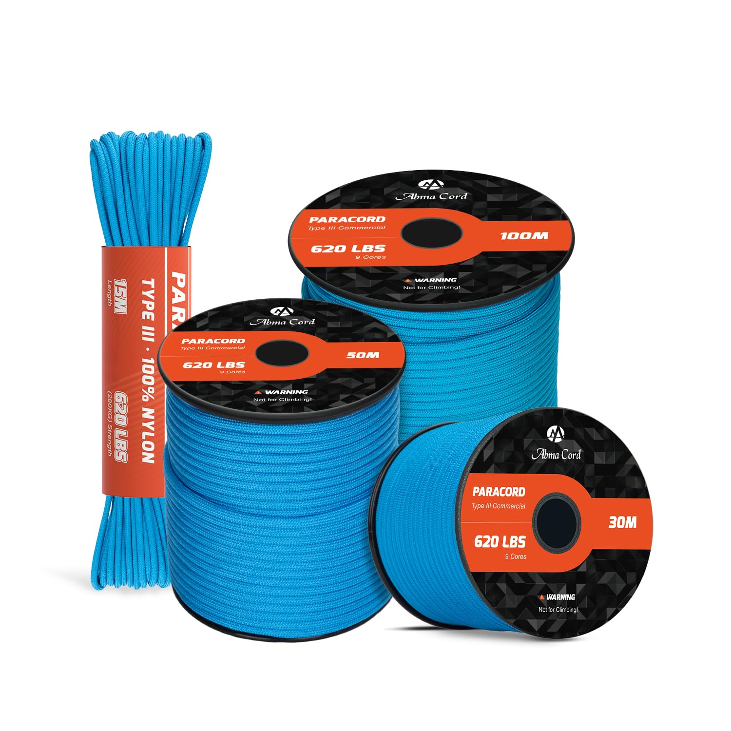 Paracord Nylonowa lina 4 mm, 15 m, 9 żyłek typu III, linka spadochronowa, do samodzielnego wykonania, kempingu, survivalu, maksymalne obciążenie 280 kg, neonowy róż