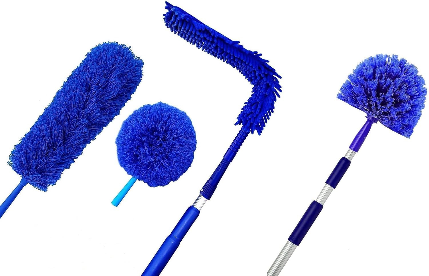 U.S. Duster Company Triple Action High Reach Dusting Kit + Extendable Cobweb Duster