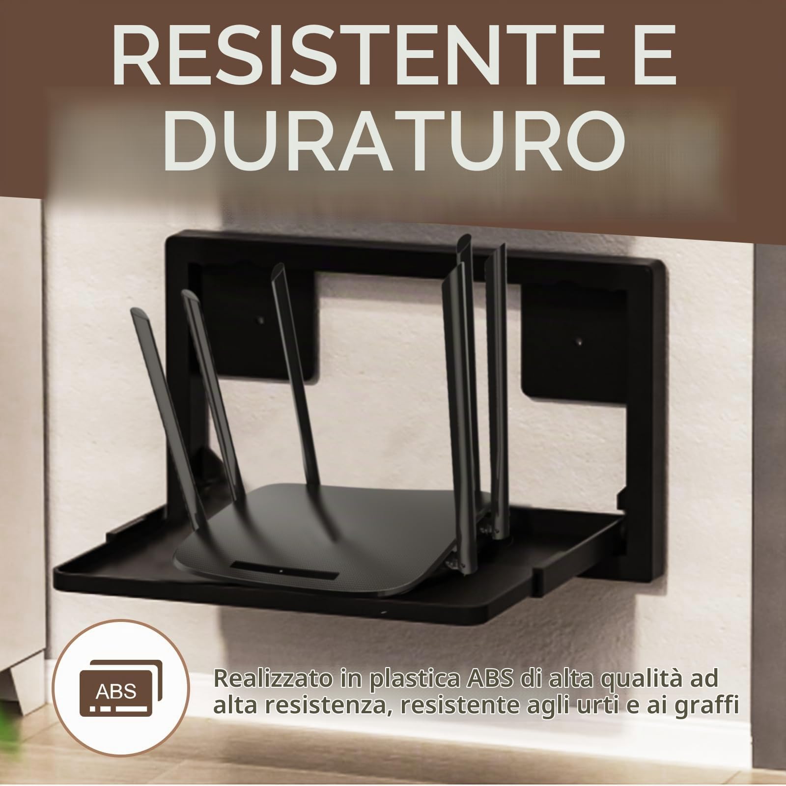 Supporto Da Parete Pieghevole Per Router E Proiettori – Salvaspazio E Regolabile In ABS Nero!