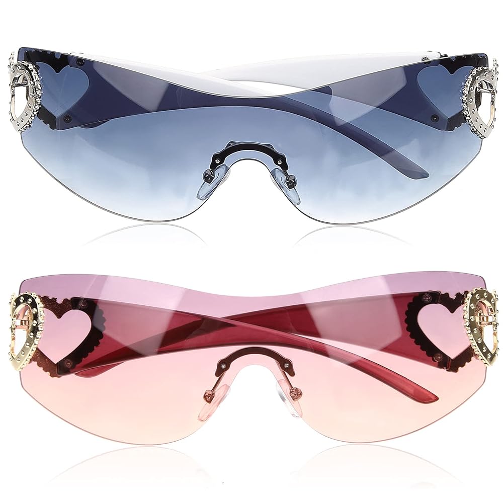 小物 GUCCI rimless linestone sunglasses y2k 2000s Gucci by Tom Ford Rimless Gold Tone and Green GG