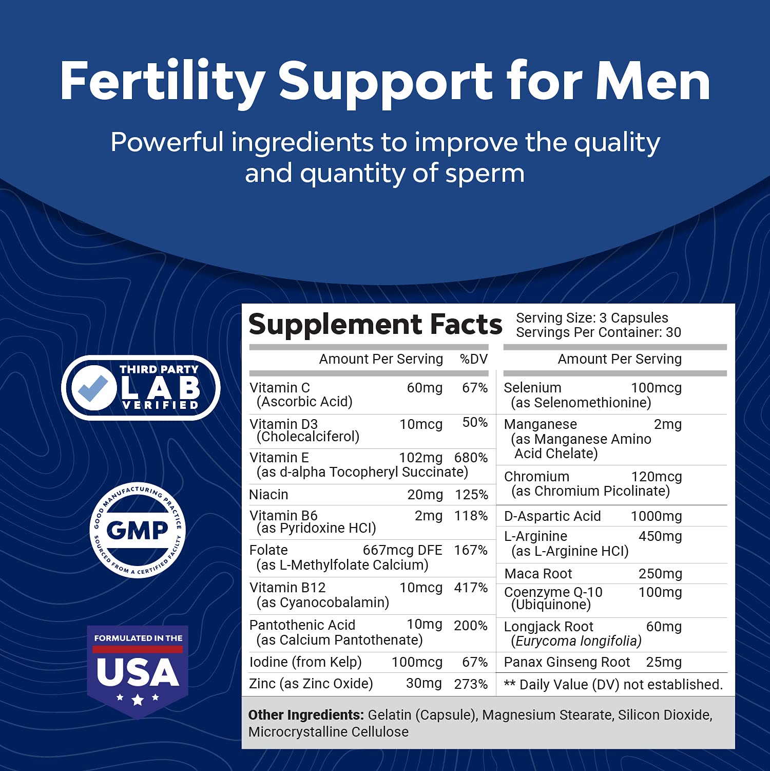 Prenatal Multivitamin Male Fertility Supplement Mens Fertility