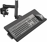 VIVO Sit-Stand 24 Clavier de ressort pneumatique de pouce et support de bureau à étrier de souris, plate-forme à dactylographie réglable en hauteur de contrebalance, Tilt ergonomique, noir, MOUNT-KB35CP
