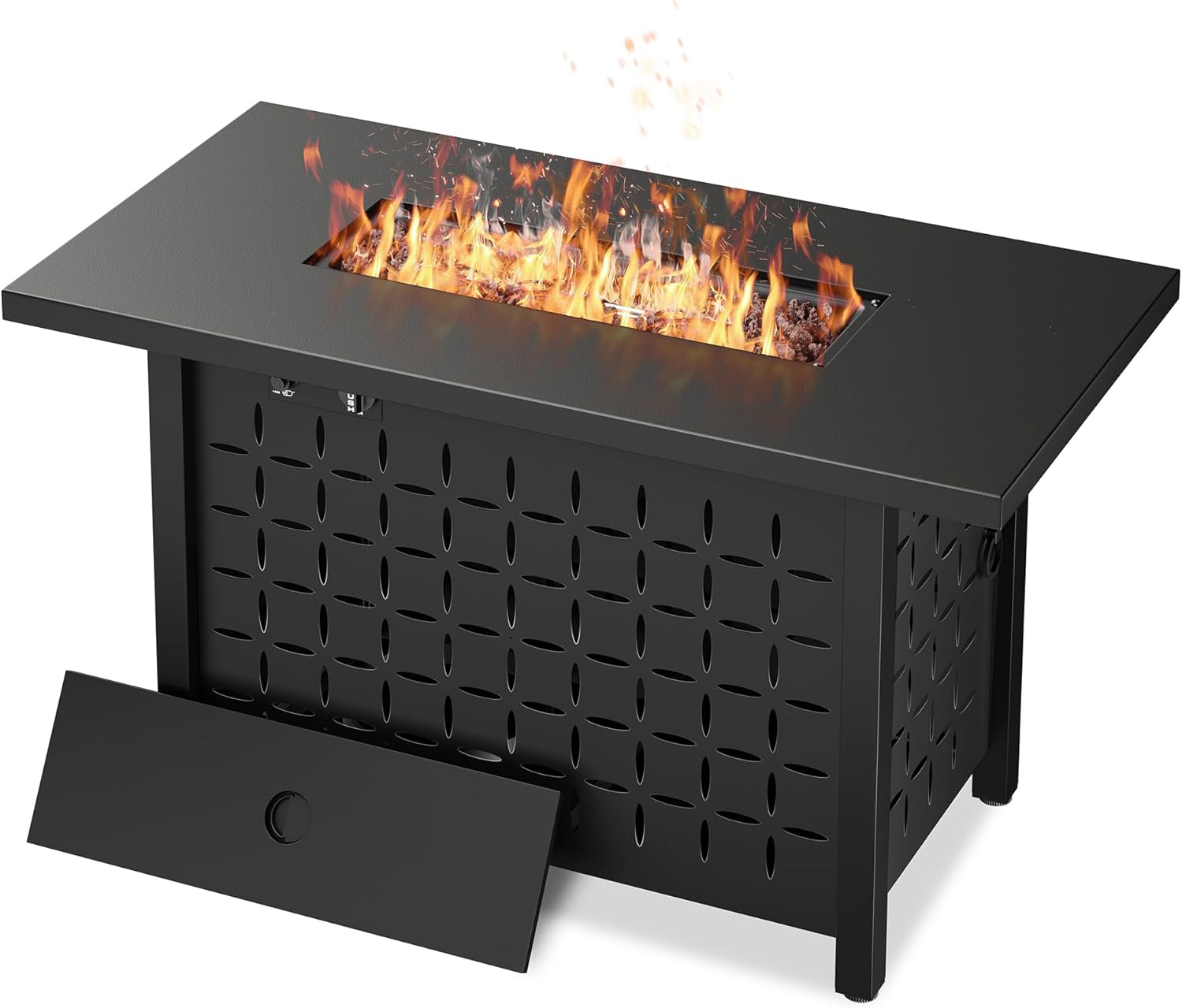 Vongrasig 43 inch Gas Fire Pit Table