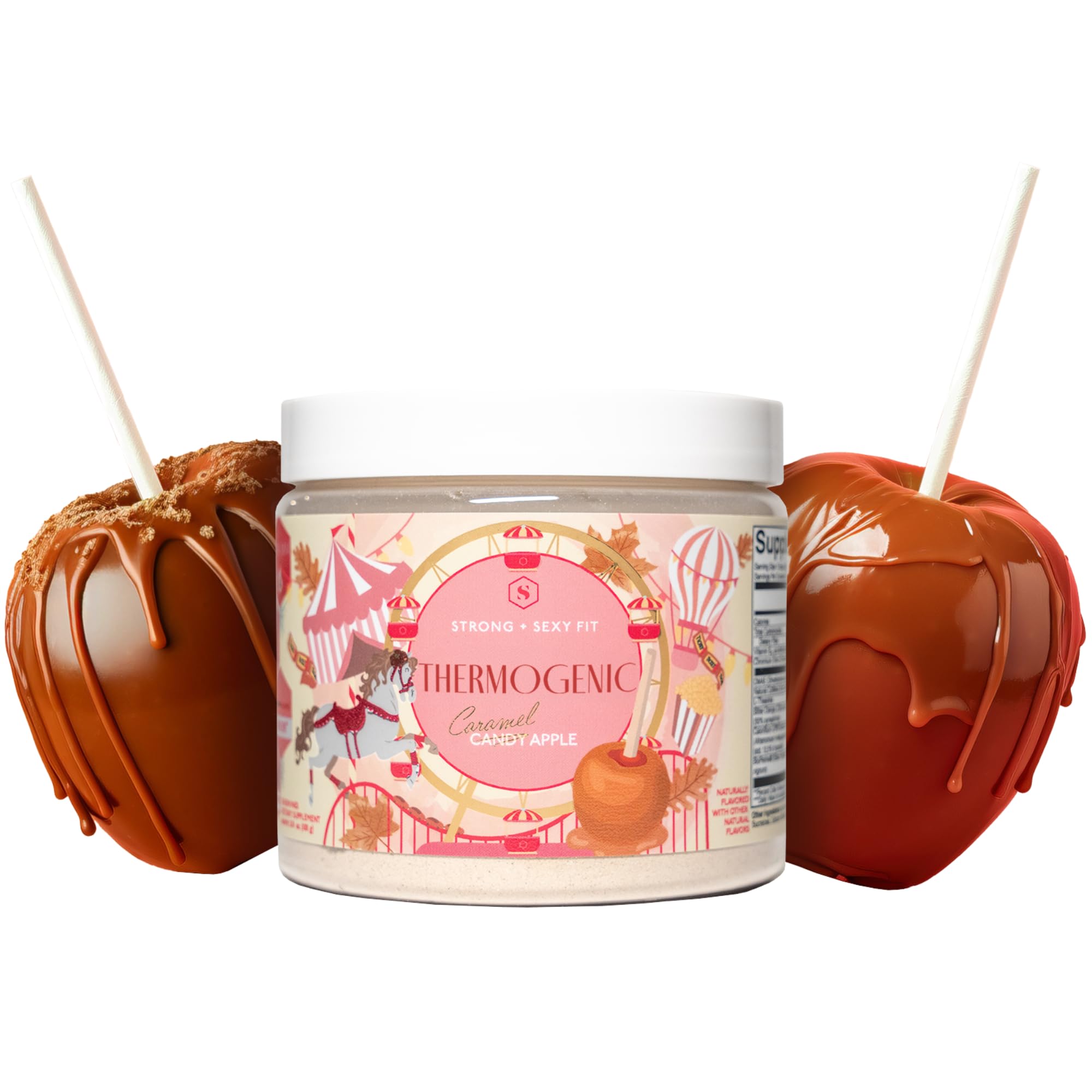 Strong + Sexy Fit, Weight and Diet Support Health Supplement, Workout Drink Powder for Natural Energy, Appetite Control, and Metabolism Support, Supplements for Women, Caramel Apple Flavor, 30 SVG