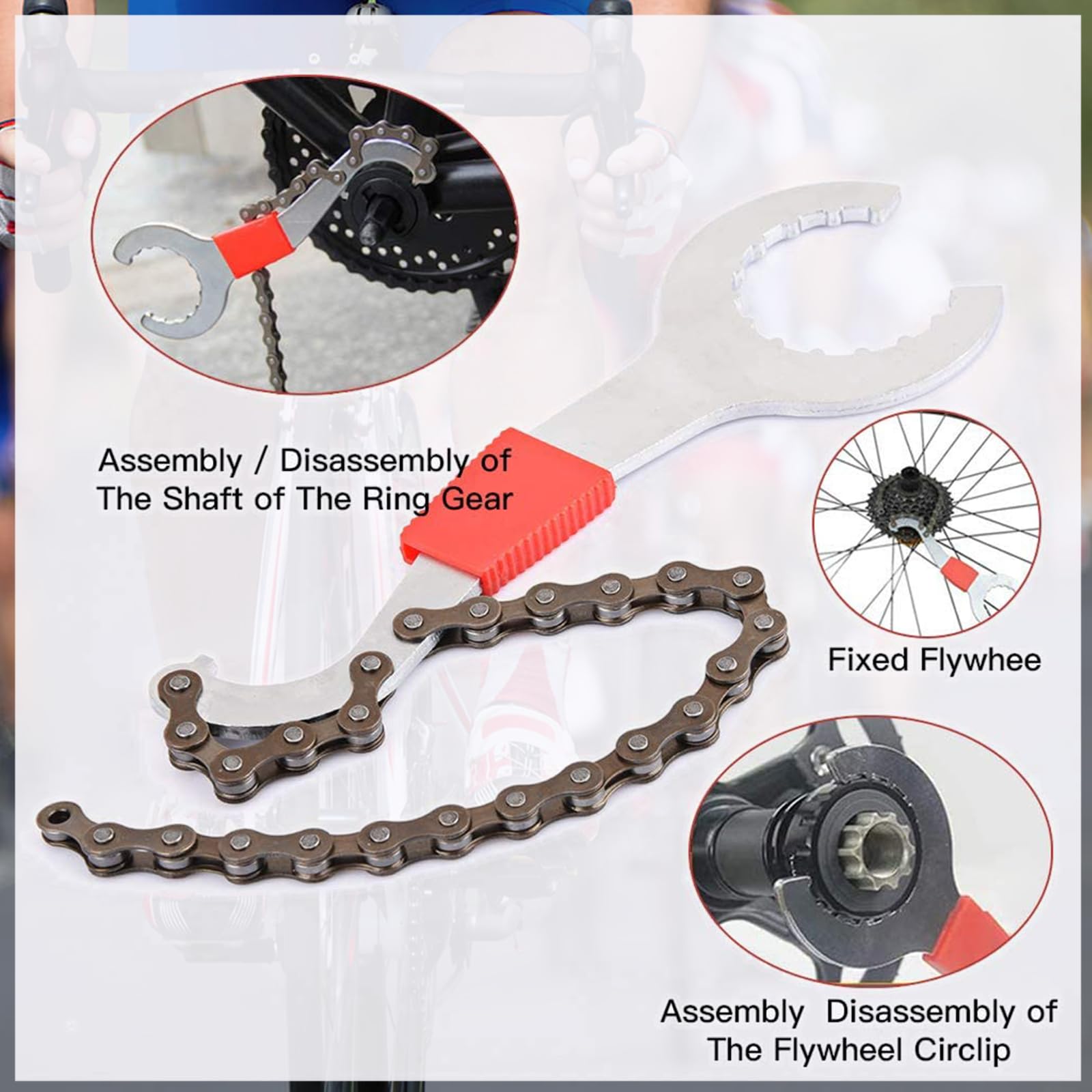Kit D’outils Vélo 5-en-1 Schneespitze – Dérive-chaîne, Extracteur Manivelle/cassette, Clé à Rayons – Acier Carbone, Compact, Pour VTT Et Route !