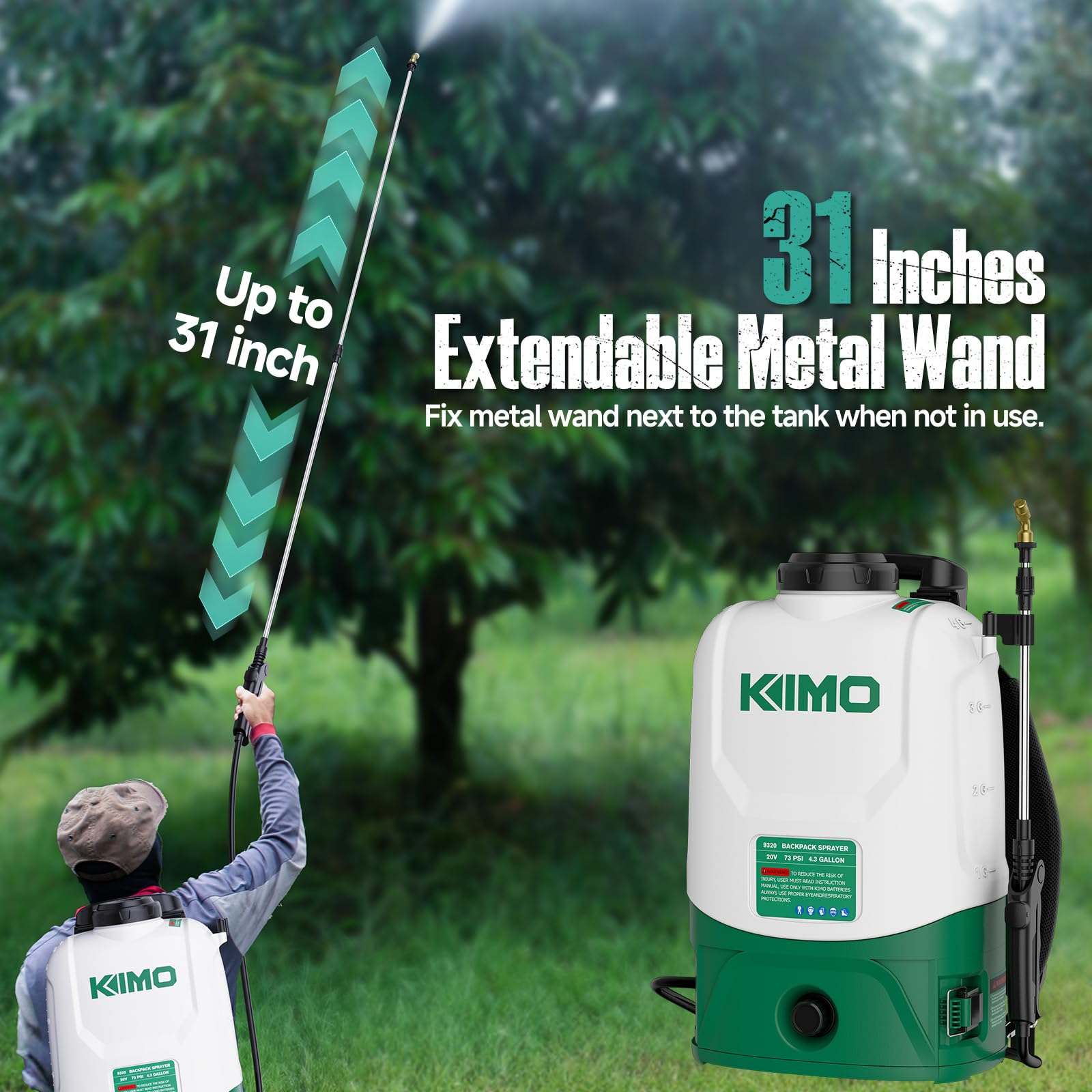 Amazon.com : KIMO 4.3 Gallon Battery Powered Backpack Sprayer