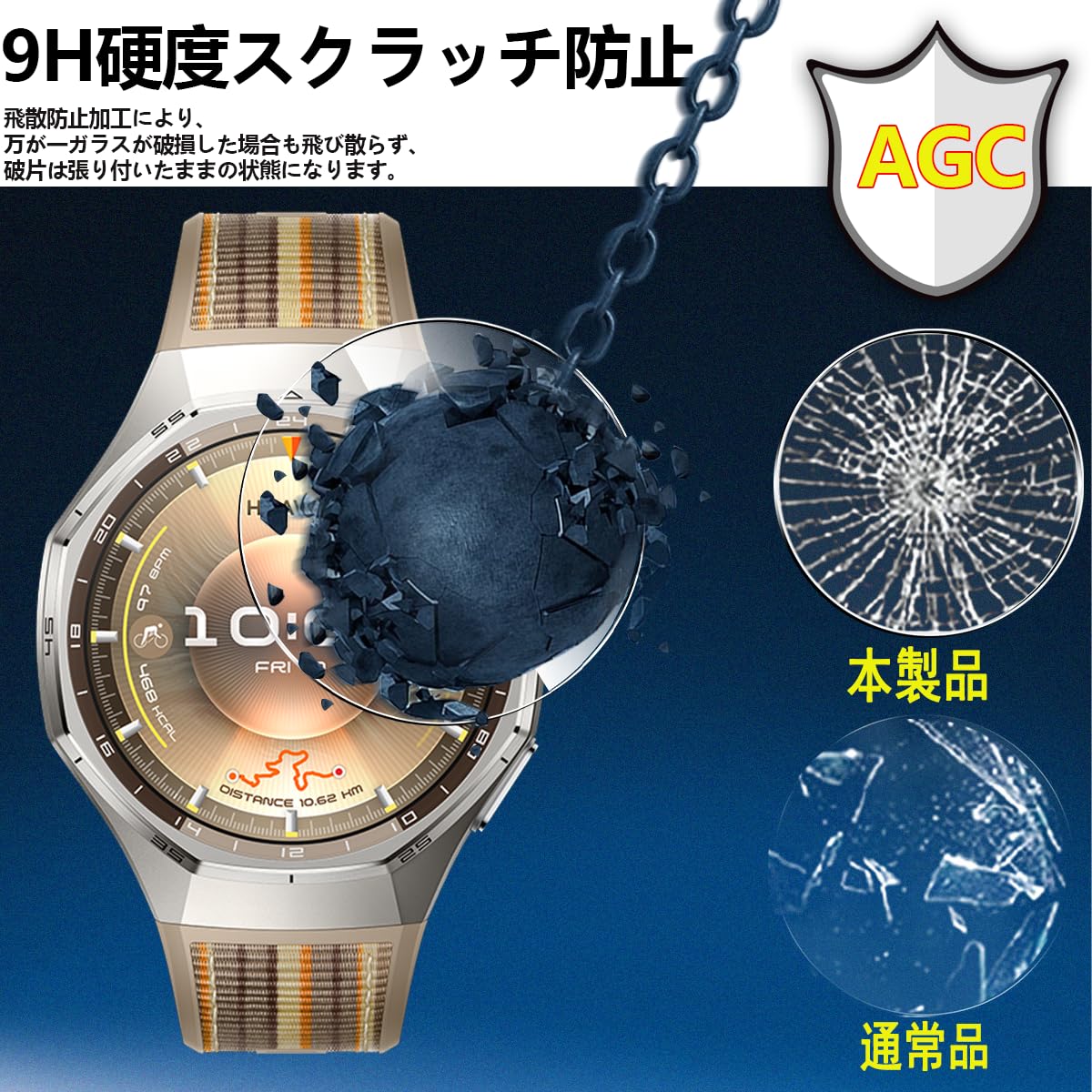 HFフィルム3枚セット Amazon.co.jp: 対応 HUAWEI WATCH GT 6Pro ガラスフィルム 3枚セット