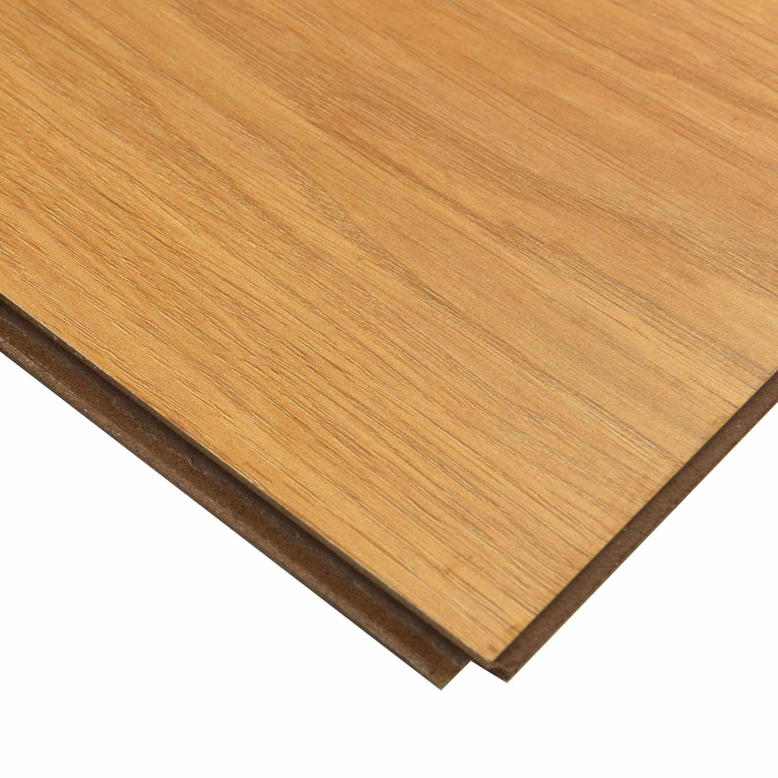 Pavimento in laminato marrone caldo, 15 pezzi, 101 x 20 x 0,8 cm, sistema a clic per soggiorno, camera da letto e corridoio, facile da pulire, effetto legno realistico