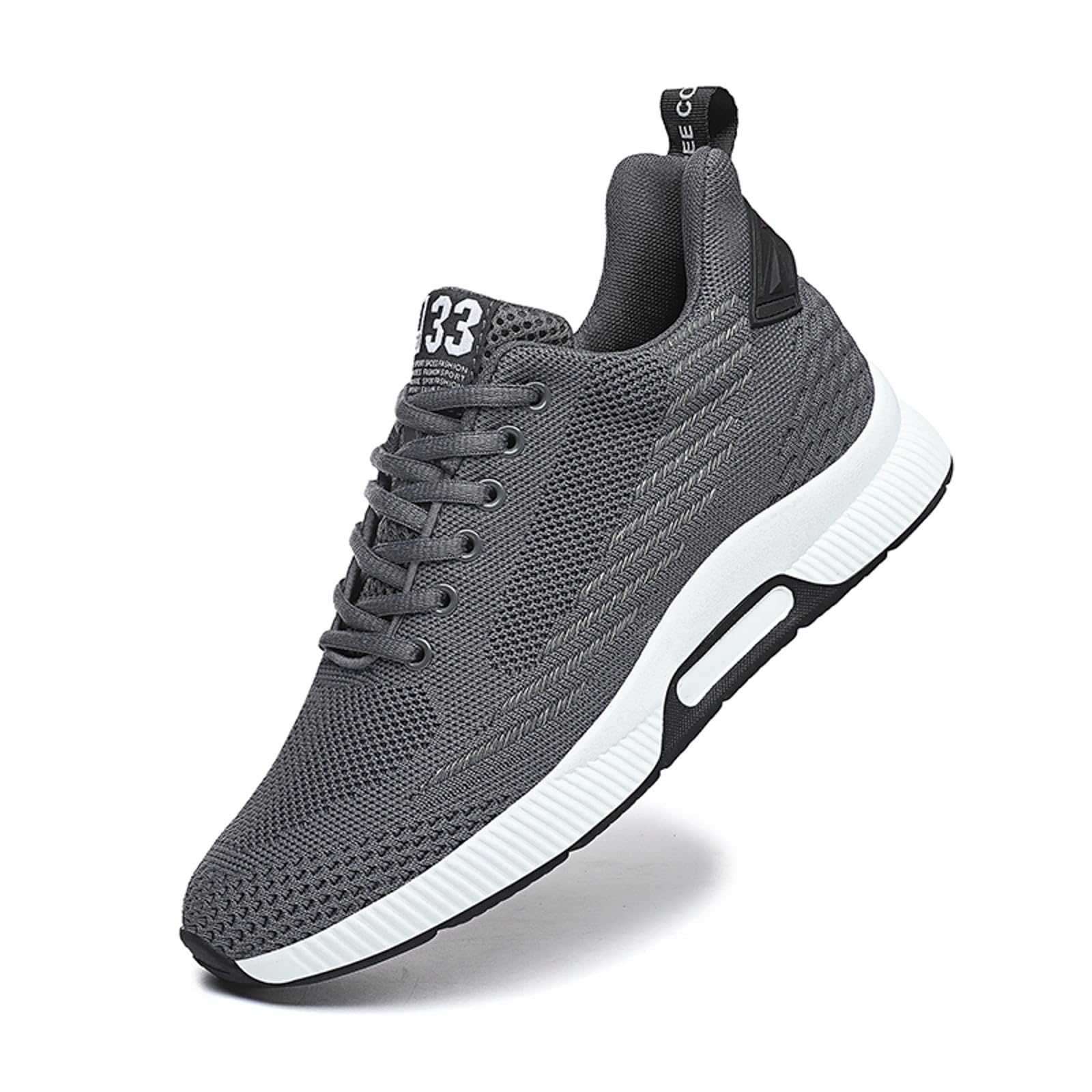 Generisch 2026 Sneaker da uomo Novità scarpe alte 6 cm per uomo, sneakers casual in rete da uomo, scarpe sportive leggere traspiranti con lacci con tacco di sollevamento nascosto per uomo