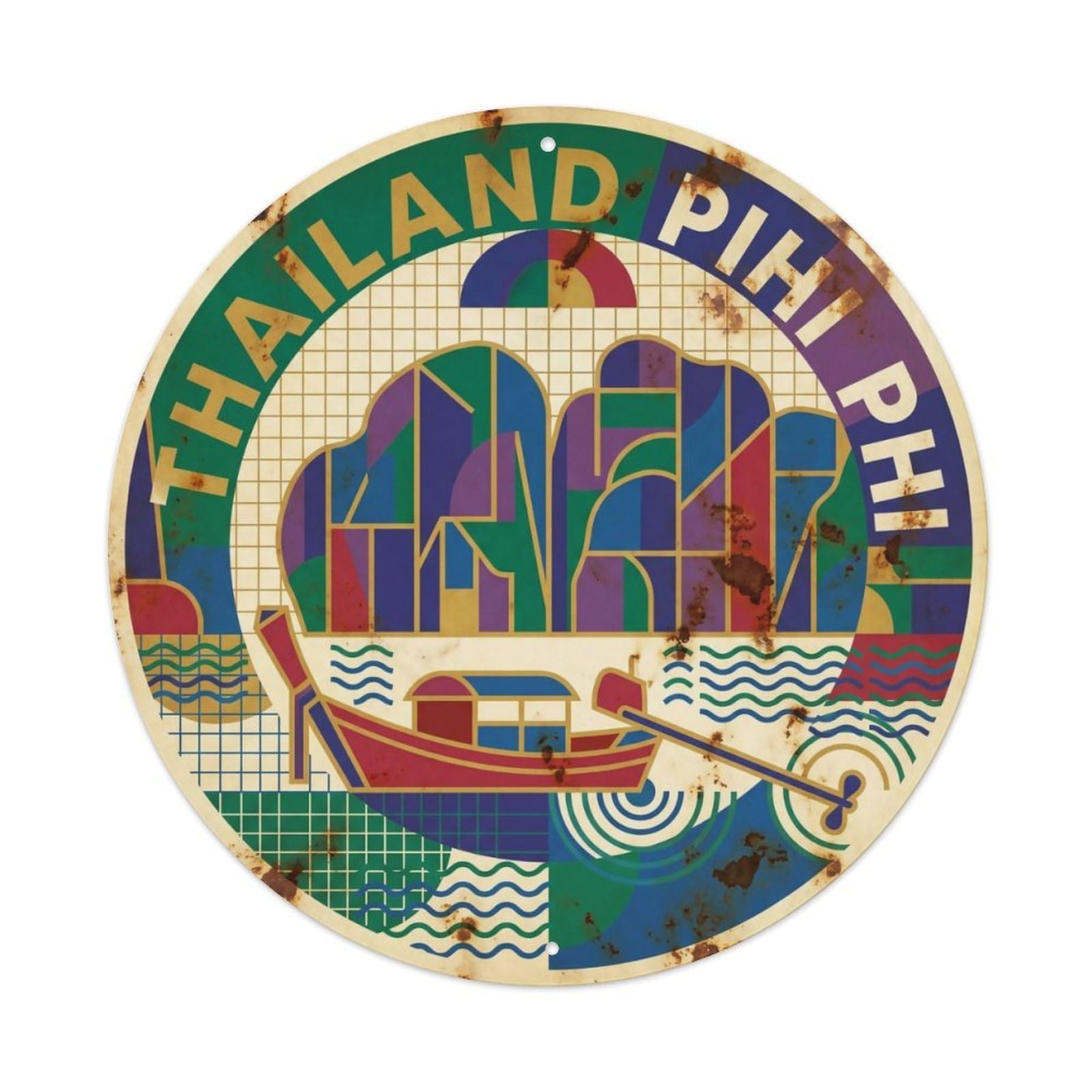 Thailand Phi Island Escape Seaside Scenery Metal Tin Sign