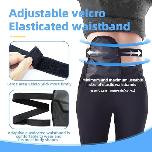 Miniatura 6 de Bolsa de ostomía impermeable con banda de fijación ajustable, reutilizable, universal, para estomía, suministros para ileostomía