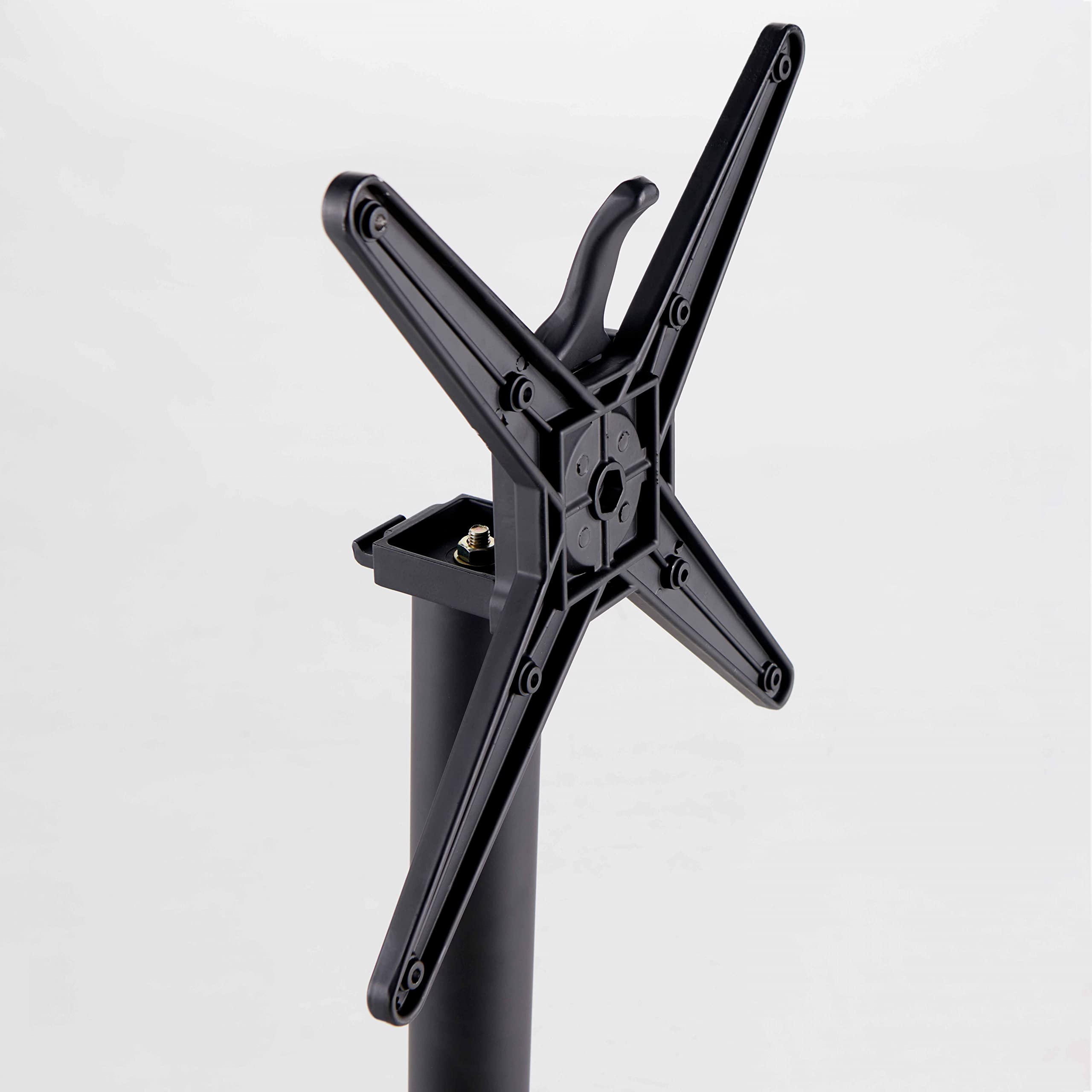 Oviala Pied de Table avec système inclinable en Aluminium Noir Klipo