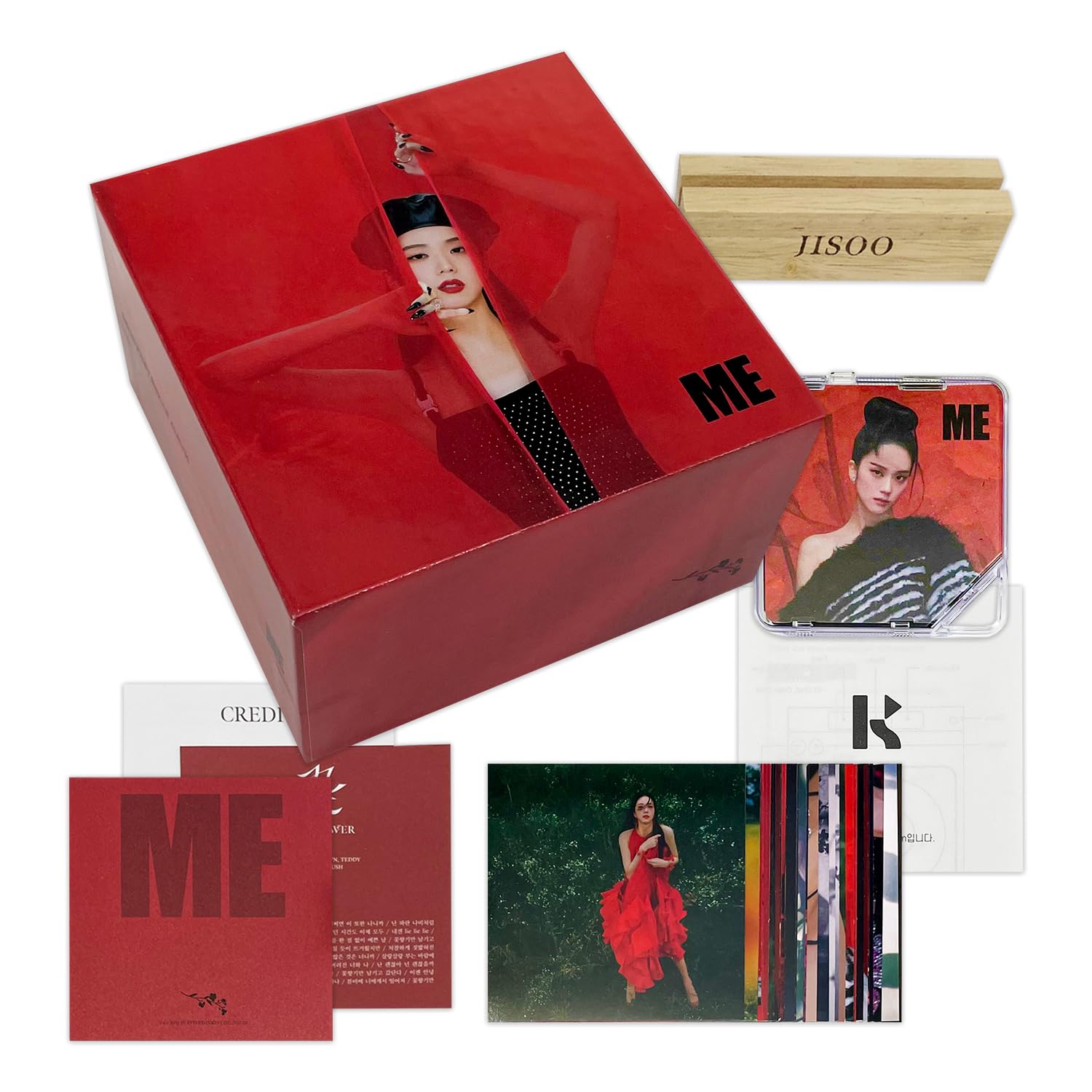 First Single Album [ME] (KiT Album Ver.) Package Box + Lyrics Paper + Credit Paper + Calendar + Wood Stand + Gift